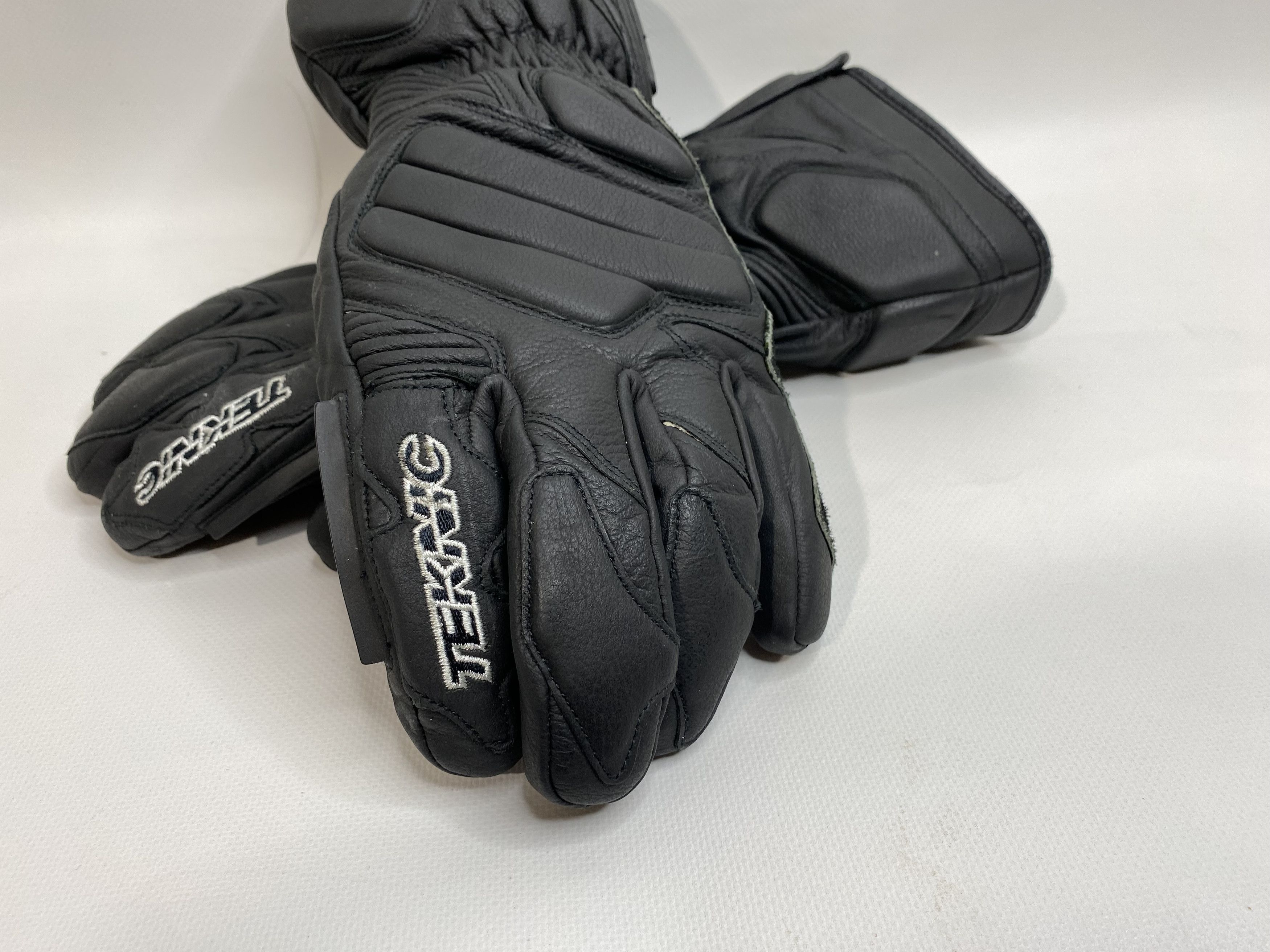 Honda TEKNIC THUNDER MOTORCYCLE LEATHER GLOVES POWER SKIN Size ONE SIZE - 3 Thumbnail