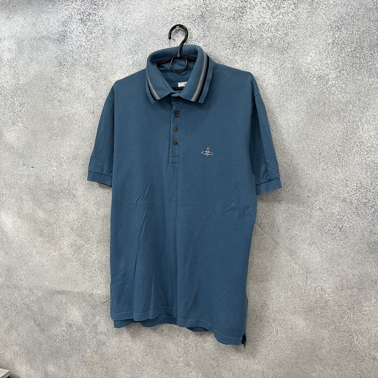 Vivienne Westwood Vivienne Westwood Polo T-Shirt Small Orb Logo Blue Size US XL / EU 56 / 4 - 6 Thumbnail