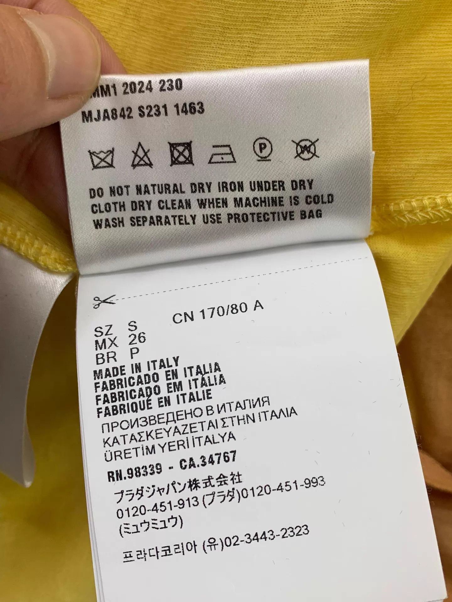 Miu Miu MIU MIU Yellow Gradient Longsleeve Top S New Size S / US 4 / IT 40 - 6 Thumbnail