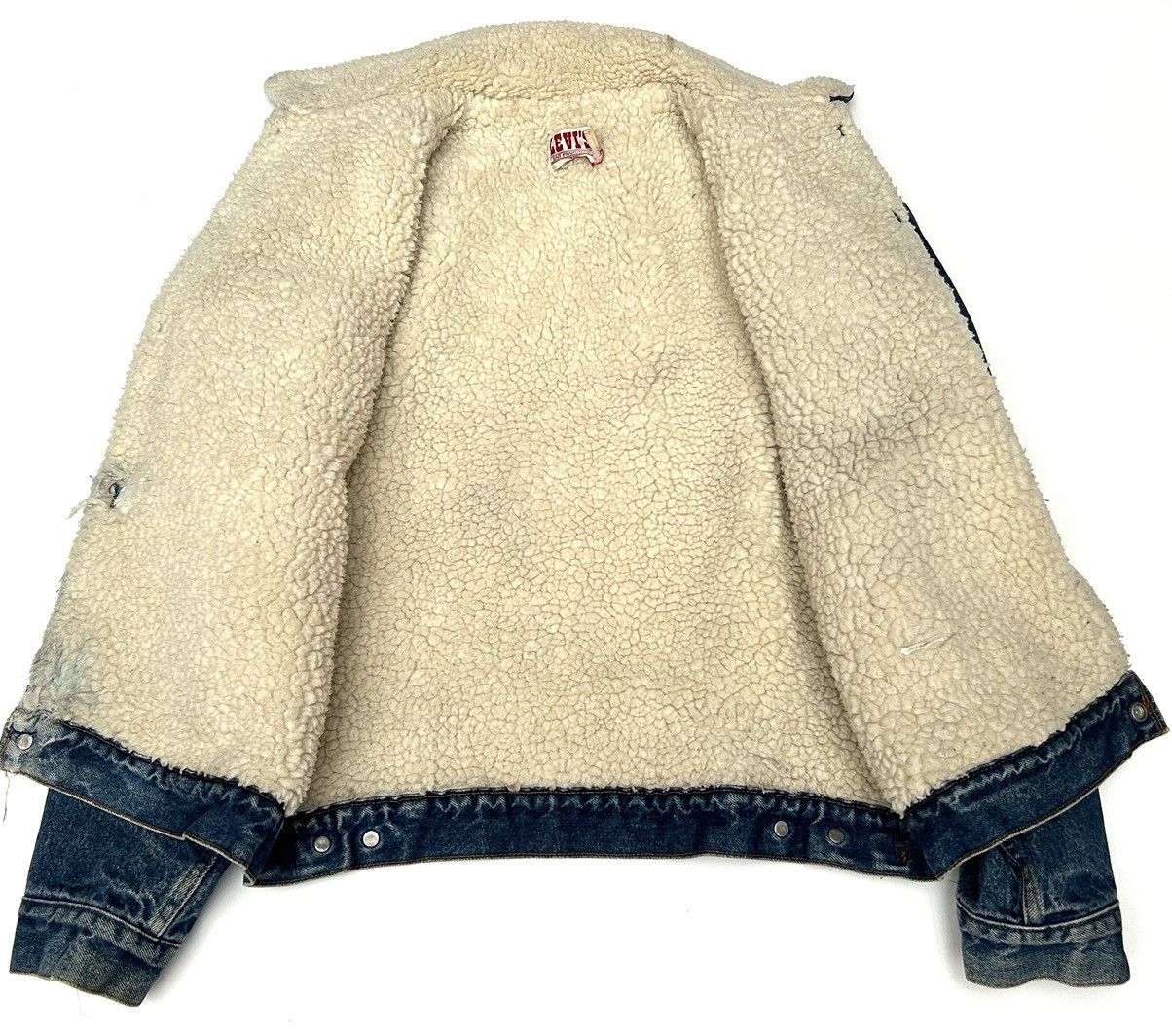 Levi's × Vintage Vintage 80’s Levi’s Sherpa Lined Denim Jacket Made In USA Size US L / EU 52-54 / 3 - 5 Thumbnail
