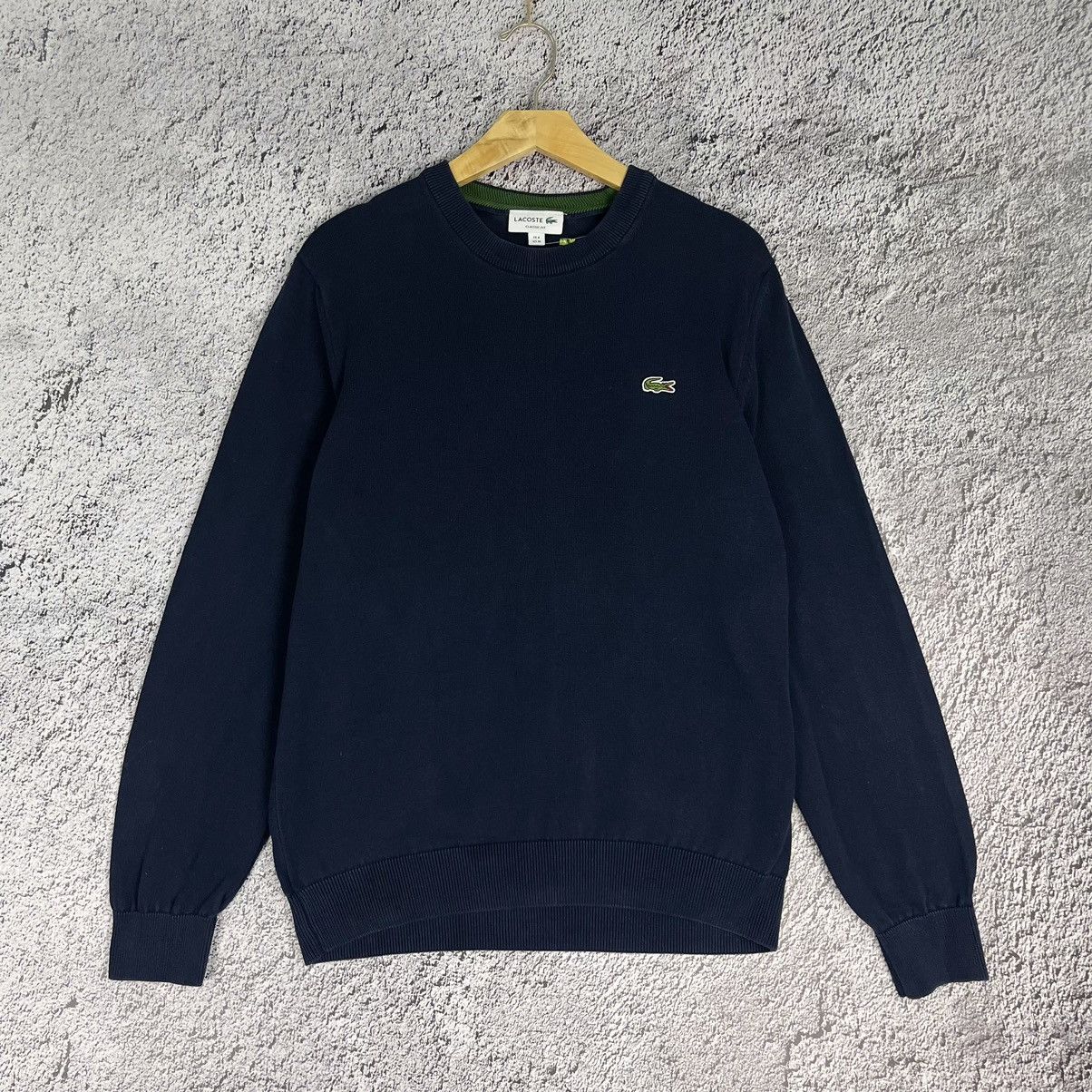 Lacoste × Vintage 🦎 VINTAGE 🦎 Lacoste dark blue Sweatshirt sweater Size US M / EU 48-50 / 2 - 1 Thumbnail
