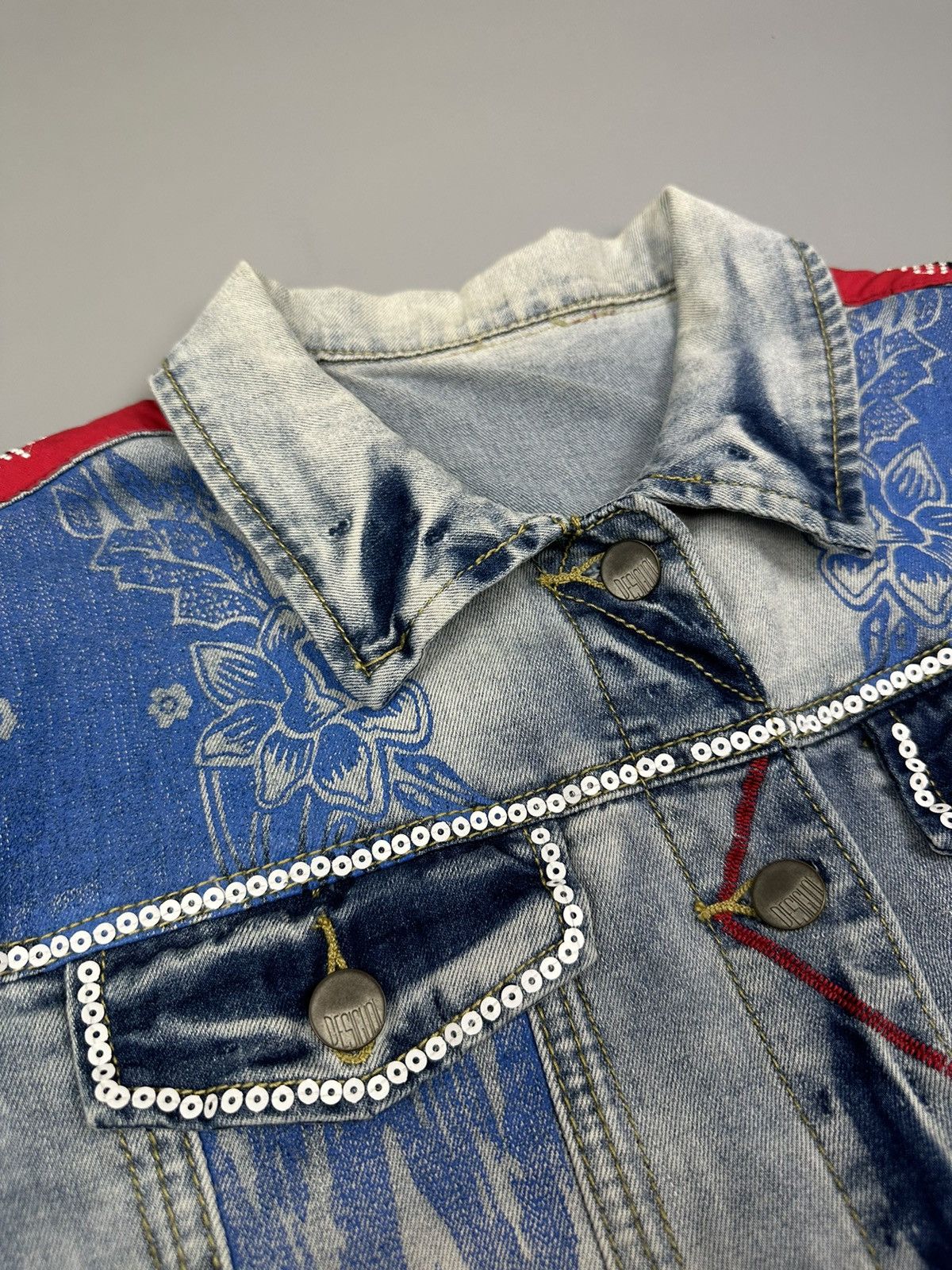 Desigual × Japanese Brand Desigual Native Shashiko Denim Jacket Size US M / EU 48-50 / 2 - 11 Thumbnail