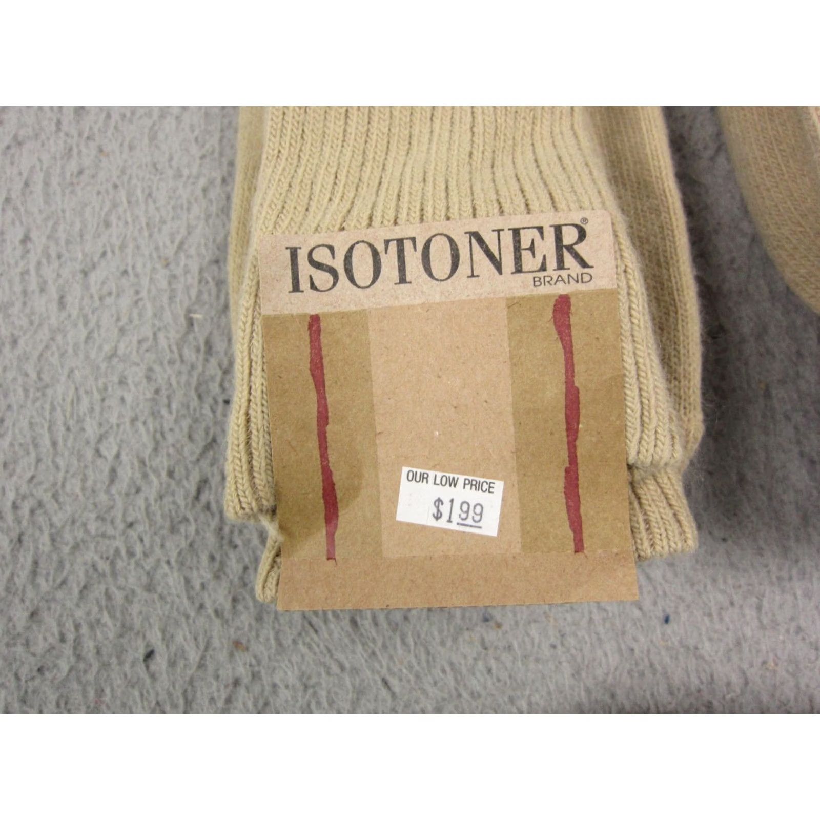Vintage Isotoner Socks - Size 10-13 Vintage Beige, Merino Wool, 5-Pair Set - Shipping Fast Size ONE SIZE - 3 Thumbnail
