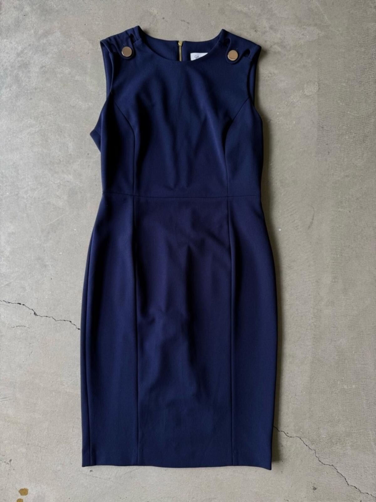 Calvin Klein Calvin Klein / Sleeveless Sheath Dress / Navy Size M / US 6-8 / IT 42-44 - 1 Thumbnail