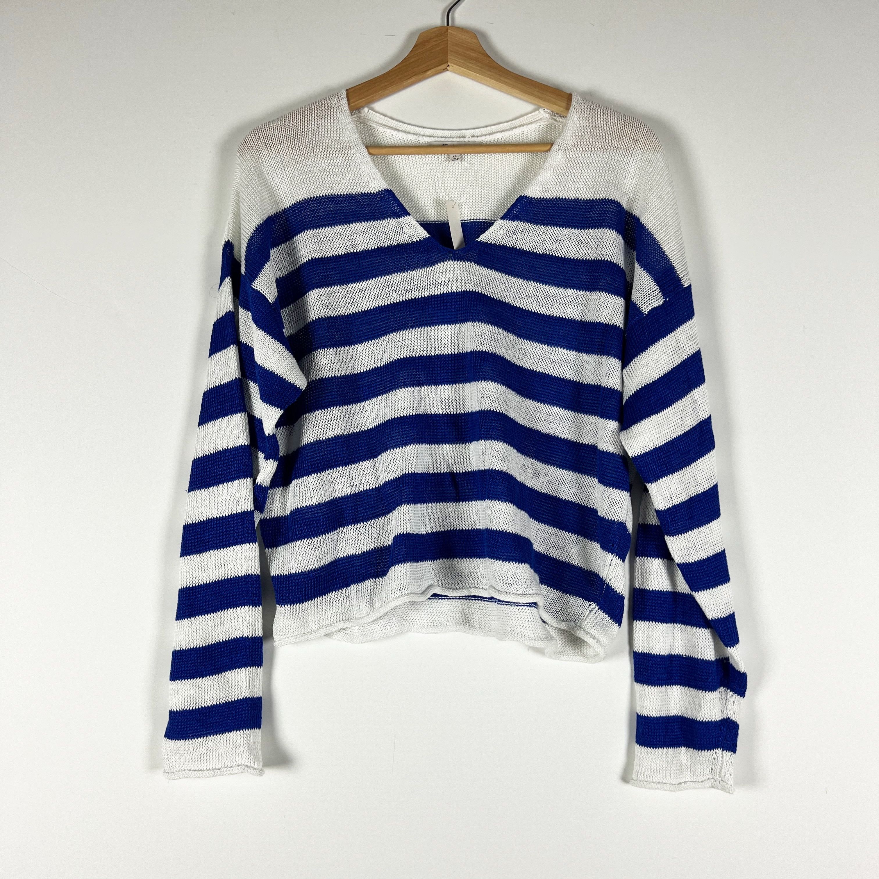 Madewell NEW Madewell Linen Knit Stretch V-Neck Size XS / US 0-2 / IT 36-38 - 1 Thumbnail