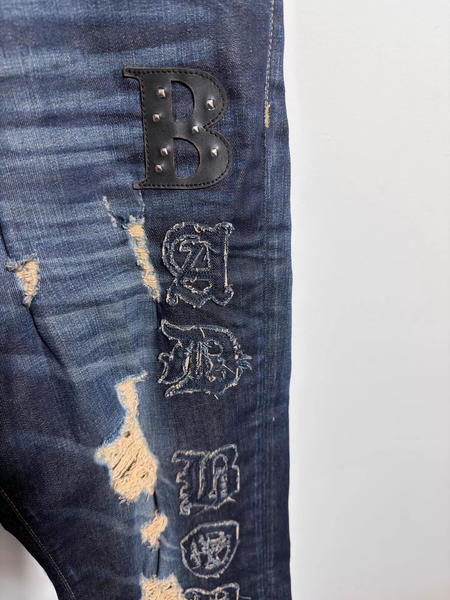 Philipp Plein Philipp Plein Heavy Wash Denim Jeans Mid-Waist Slim 32/33 Size US 32 / EU 48 - 5 Thumbnail