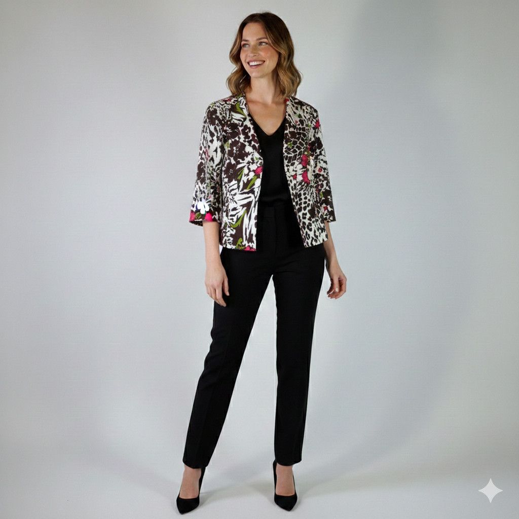 Chicos Chico's Size XL Jacket Bell Swing Kimono Sleeve Leopard Prin Size XL / US 12-14 / IT 48-50 - 11 Thumbnail