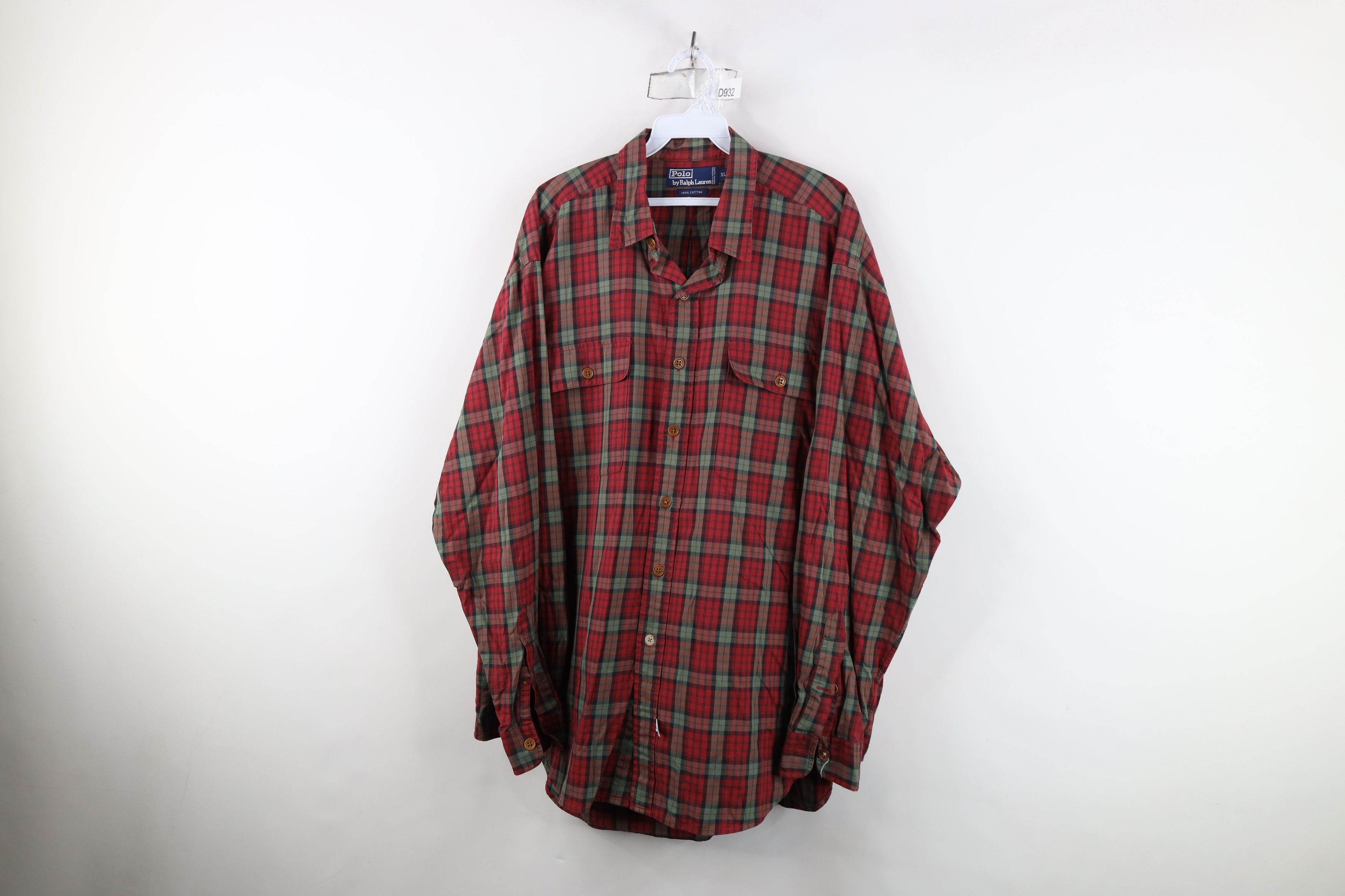 Ralph Lauren Vintage 90s Ralph Lauren Pocket Collared Button Shirt Plaid Size US XL / EU 56 / 4 - 1 Thumbnail