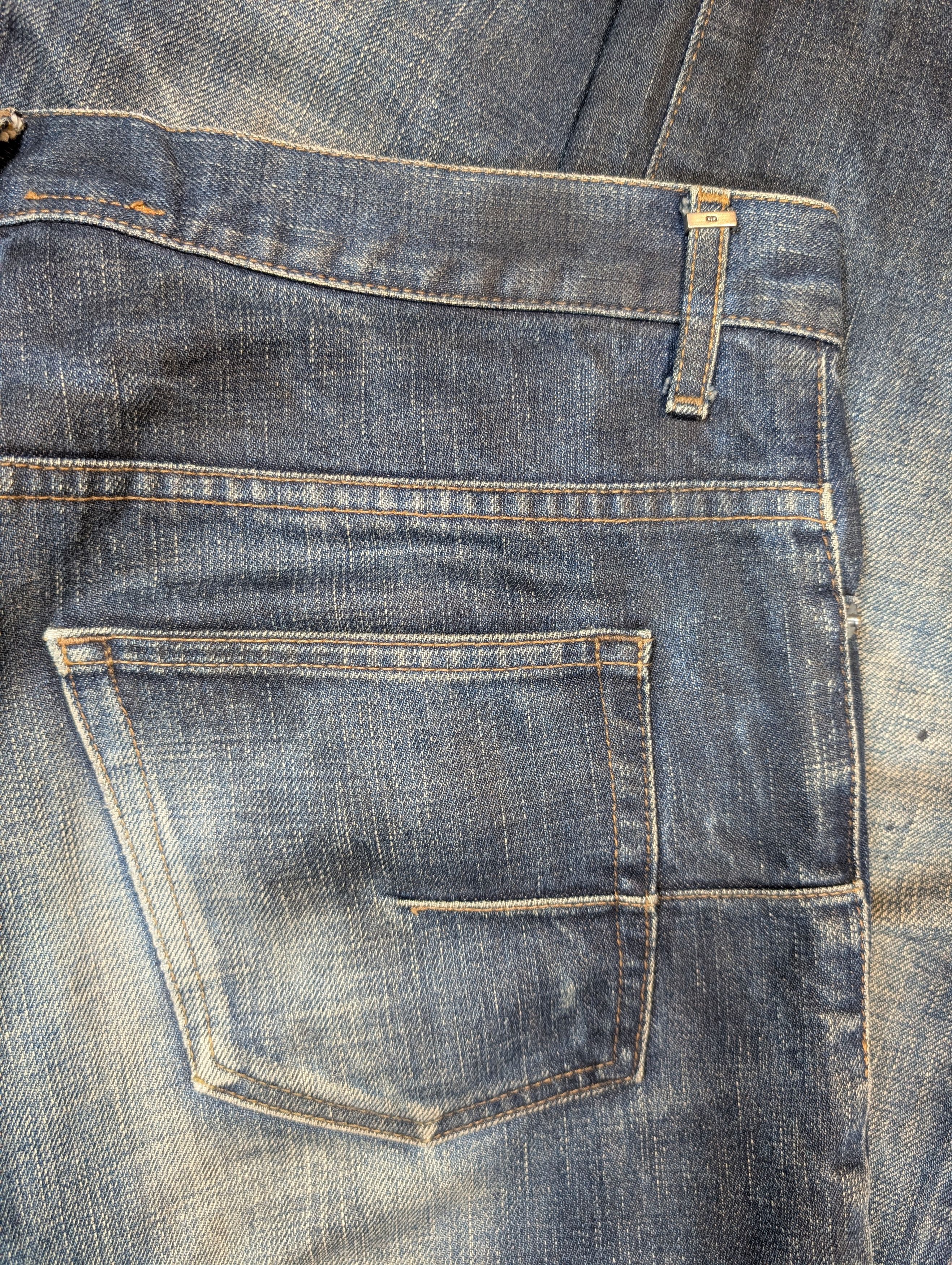 Dior Dior Homme "Coal" AW10 KVA Paint Splatter Indigo Jeans Size US 30 / EU 46 - 4 Thumbnail