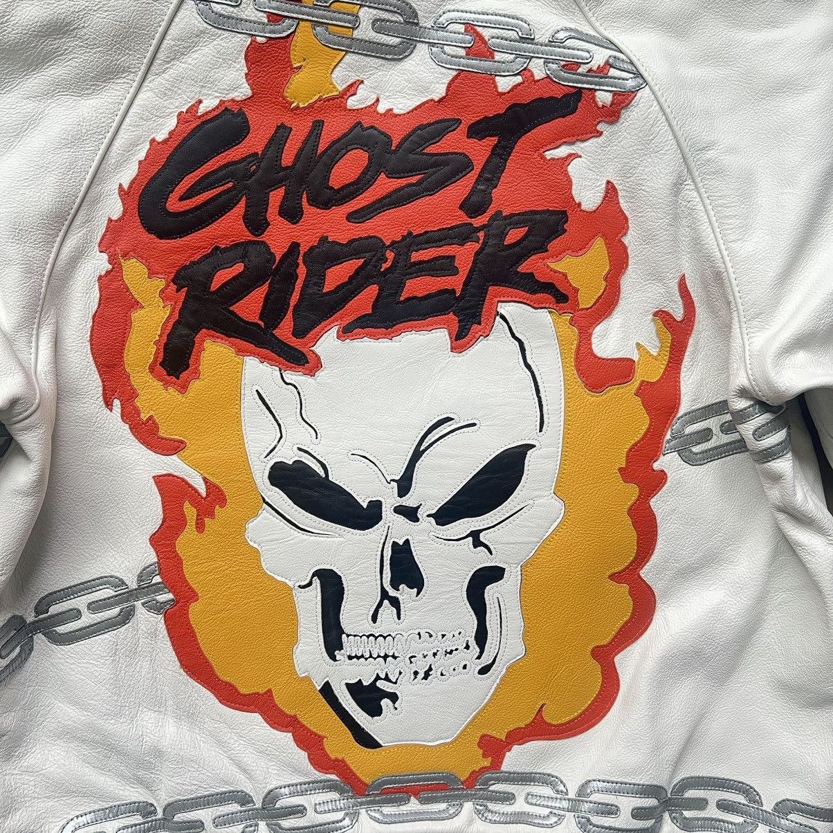 Supreme × Vanson Leathers Supreme x Vanson Leathers Ghost Rider Leather Jacket (White) Size US M / EU 48-50 / 2 - 4 Thumbnail