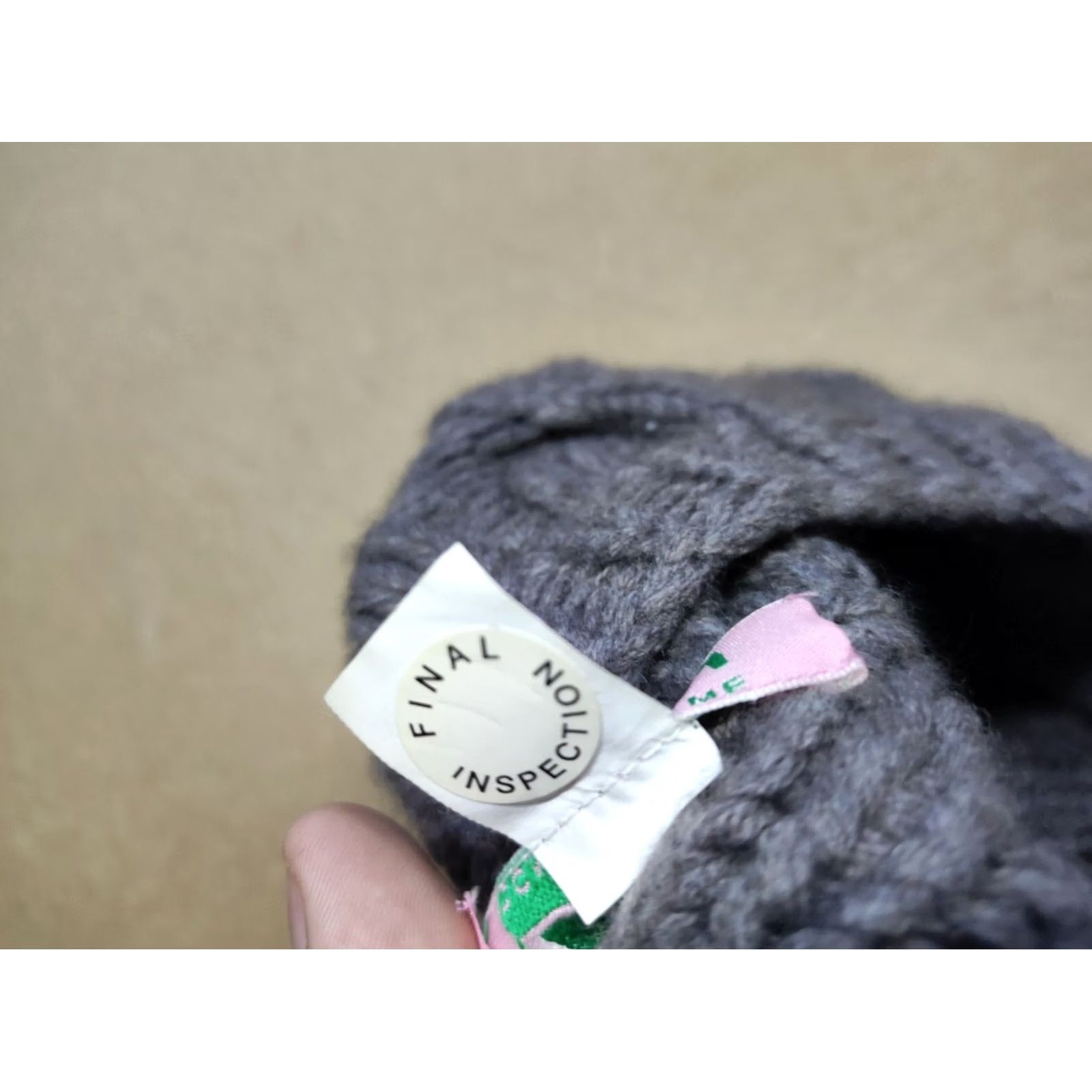 Vintage DTLM Don't Label Me Gray Beanie Hat Womens One Size Wool Cashmere Crochet Ladies Beanie Women Wool Blend Fall Winter Knit Hat Mens Womens Size ONE SIZE - 6 Thumbnail