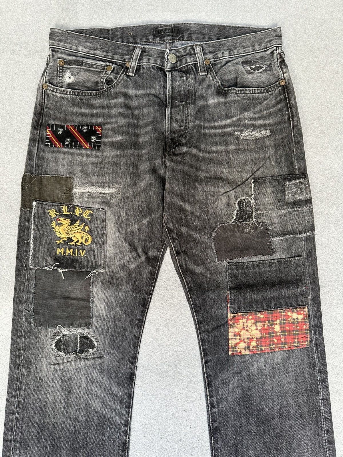 Polo Ralph Lauren Polo Ralph Lauren Patchwork Distressed Denim Size US 32 / EU 48 - 4 Thumbnail