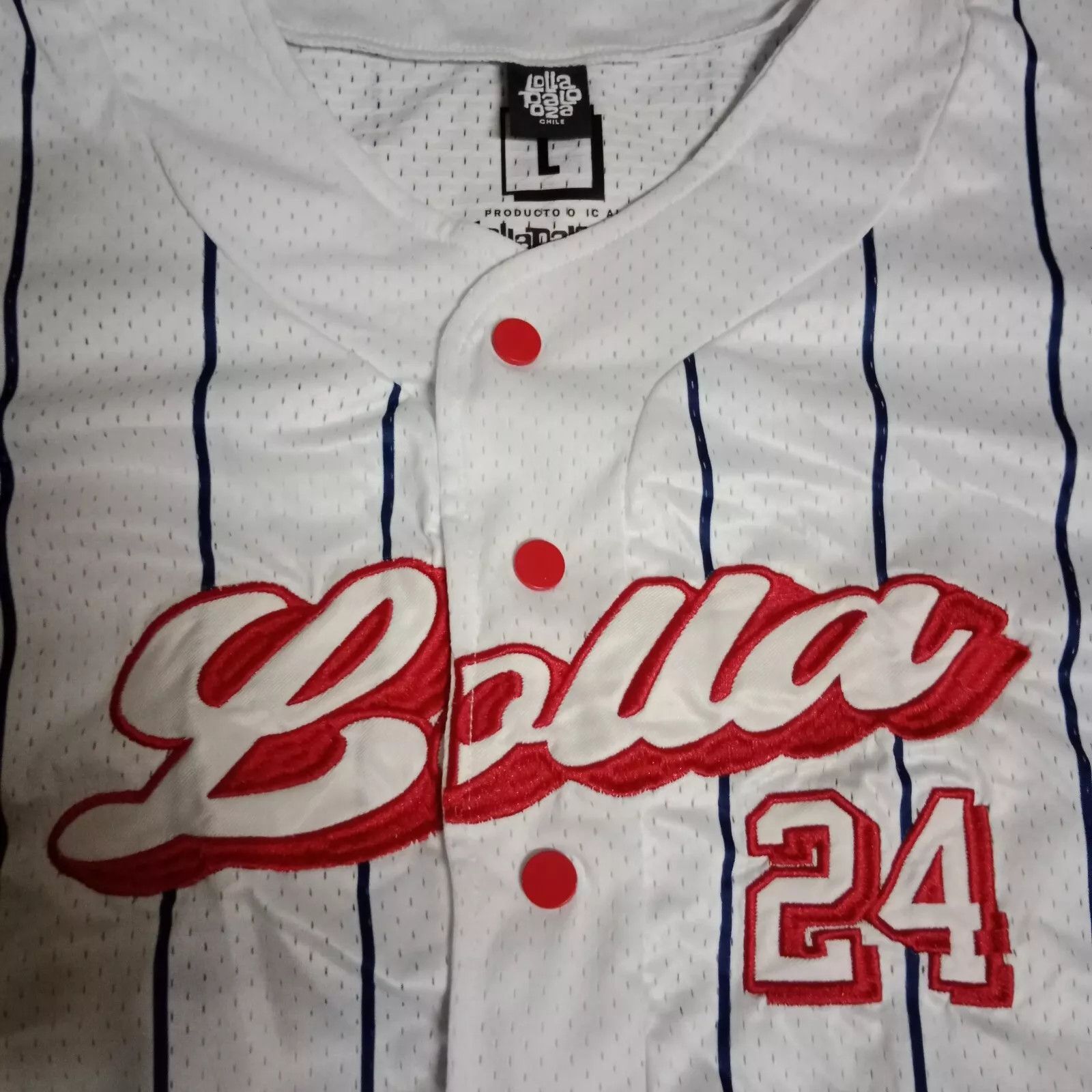 Band Tees × Rap Tees Lollapalooza Santiago Chile Music Festival Baseball Jersey Size US L / EU 52-54 / 3 - 2 Thumbnail