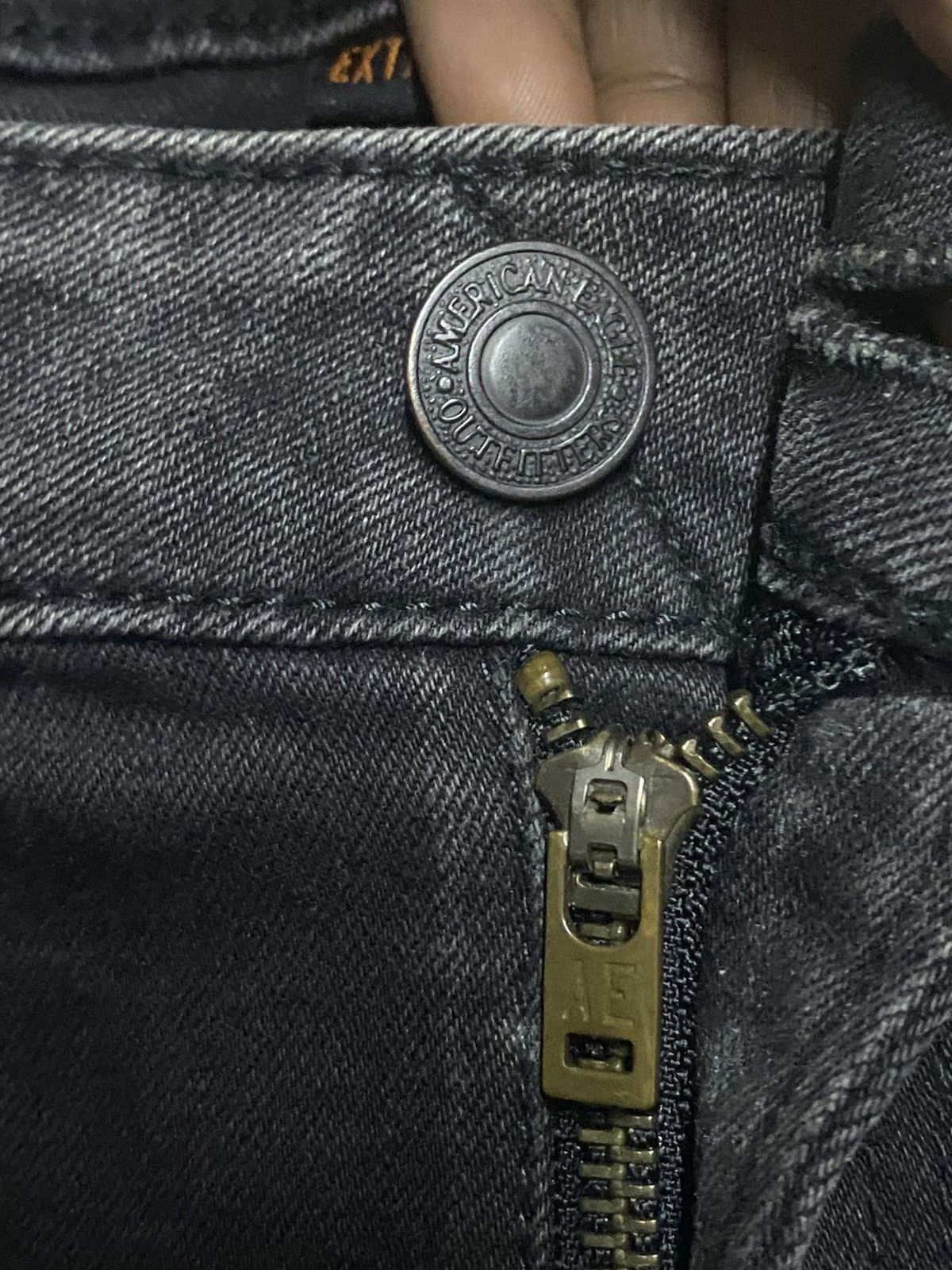 American Eagle Outfitters Vintage American Eagle Outfitter Black Denim Tears Slim Jean Size US 36 / EU 52 - 9 Thumbnail