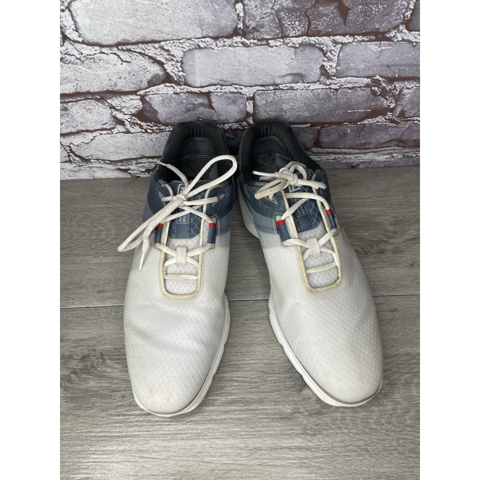 Footjoy FootJoy Golf PRO SL SPORT 53854 White Blue Lace Up Shoes Men Size US 12 / EU 45 - 11 Thumbnail