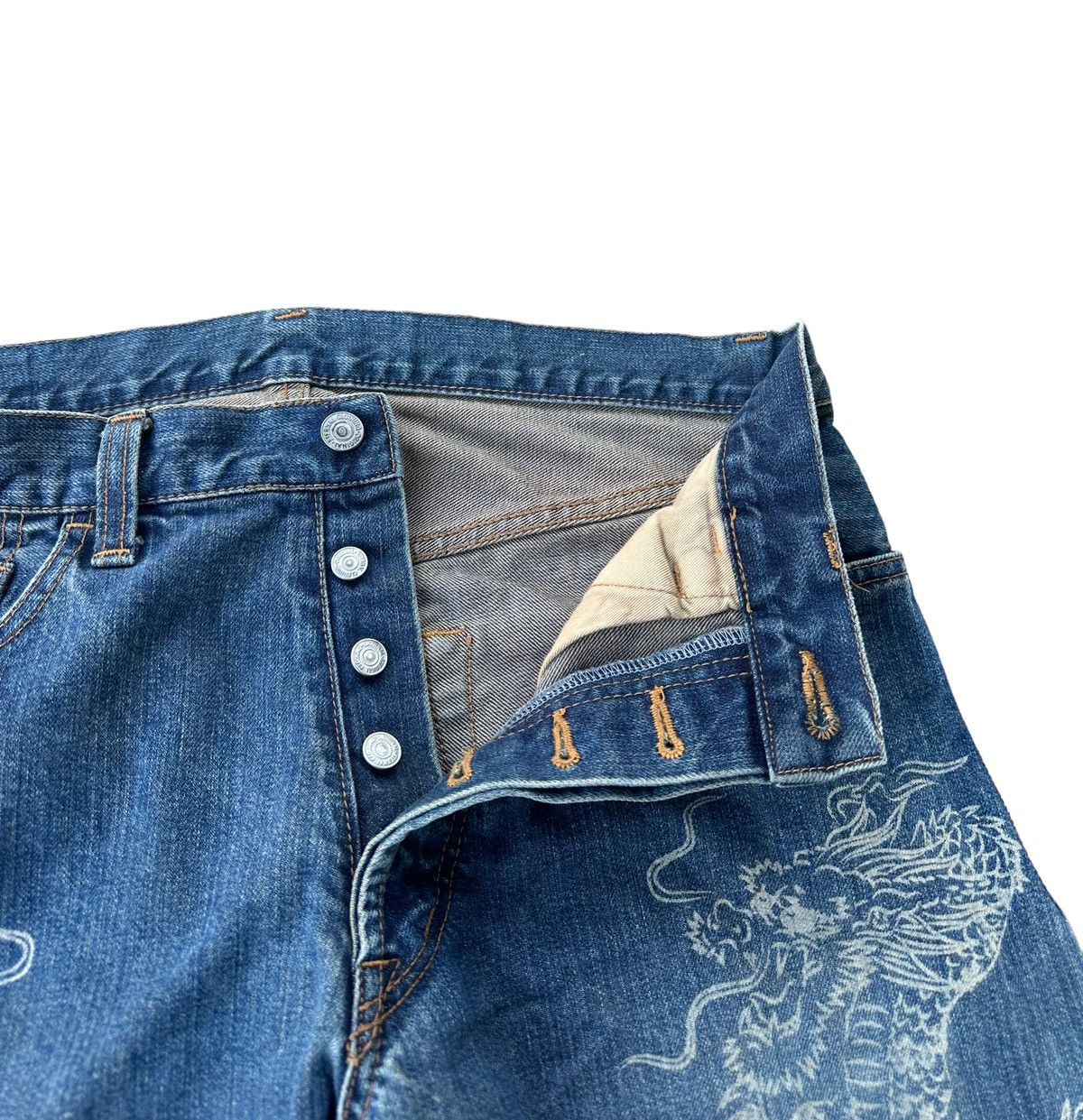 Eternal Eternal dragon printed denim jeans Size US 32 / EU 48 - 7 Thumbnail
