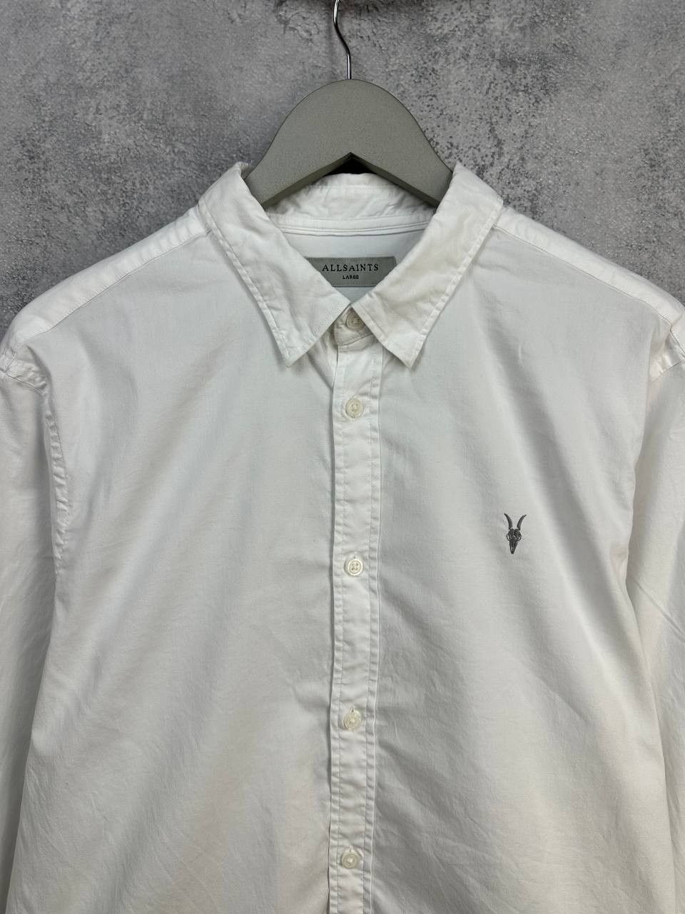 Allsaints ALLSAINTS Hawthorne LS Shirt Poplin Cotton White Button Up Size US L / EU 52-54 / 3 - 4 Thumbnail