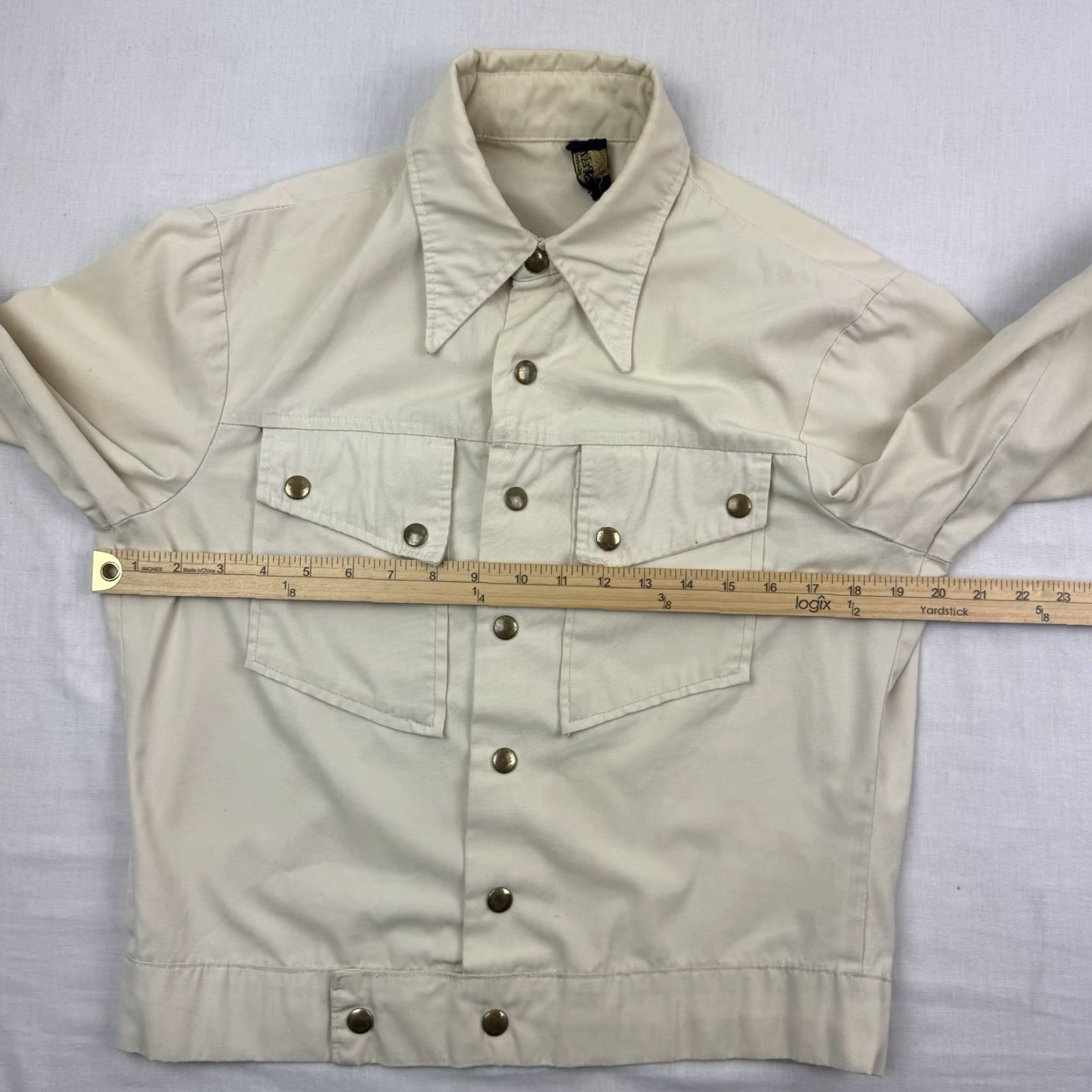 Vintage VINTAGE Spatz Jacket Womens M Hipster 70s 60s Collared Snap Ivory Size M / US 6-8 / IT 42-44 - 7 Thumbnail