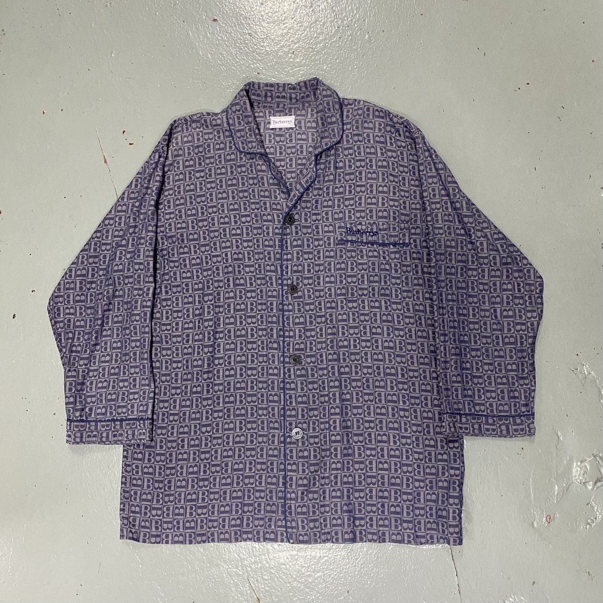Burberry Vintage Burberrys Monogram Pyjamas Balenciaga Gucci Size US L / EU 52-54 / 3 - 2 Thumbnail