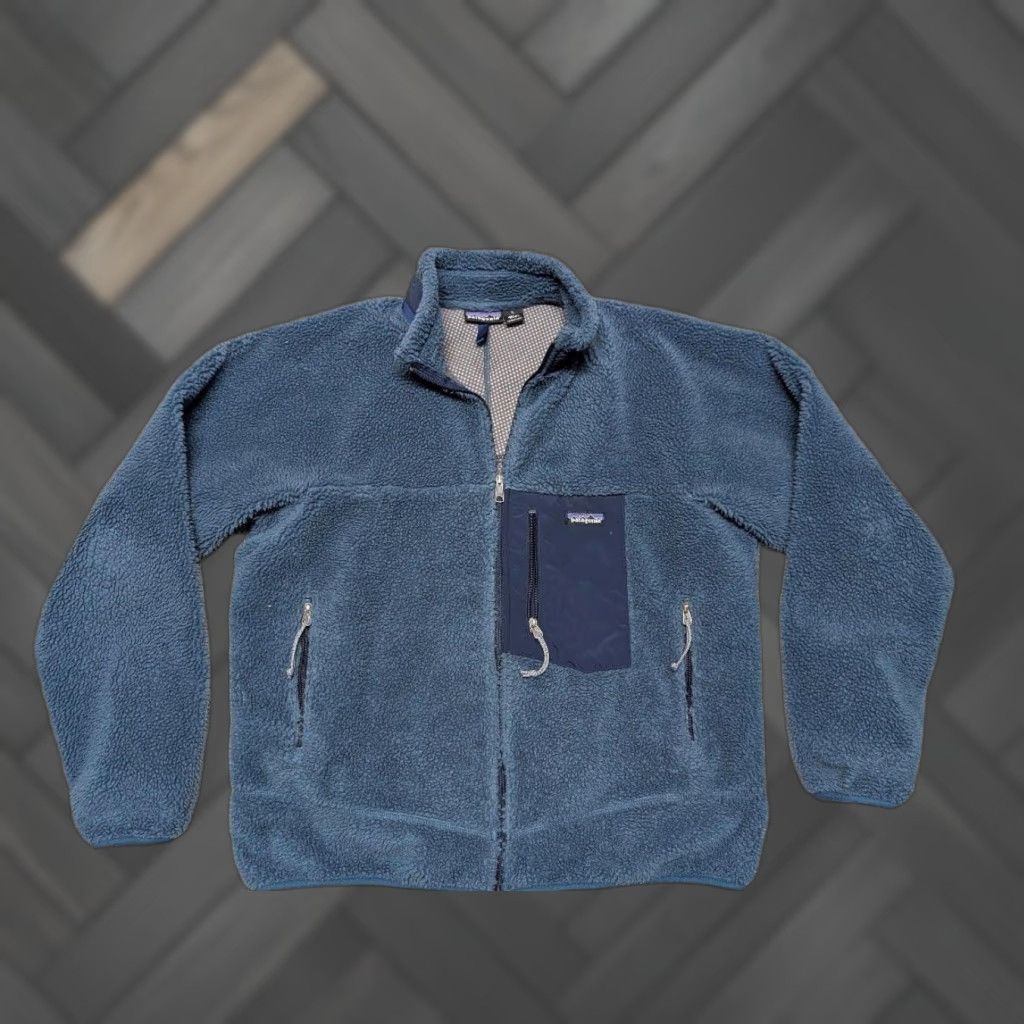 Patagonia VINTAGE Patagonia Jacket XL Mens USA Made Blue Deep Pile Fleece RETRO-X Deep Pile Fleece Jacket 1999 Size US XL / EU 56 / 4 - 1 Thumbnail