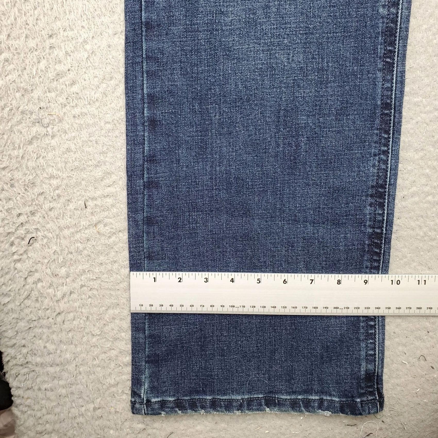 Denime Axel Slim Bootcut Jeans Mens 38x32 Blue Denim Stretch Dark Wash Stitch Size US 38 / EU 54 - 5 Thumbnail