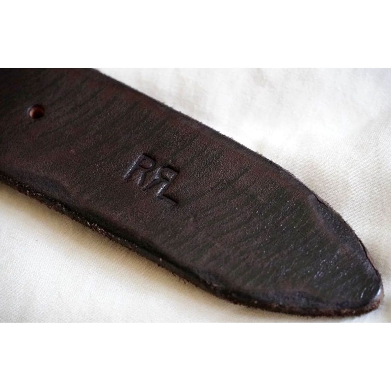 Ralph Lauren RRL RALPH LAUREN LEATHER BELT SIZE XL DARK BROWN VEGETABLE-TANNED COWHIDE USED Size ONE SIZE - 7 Thumbnail