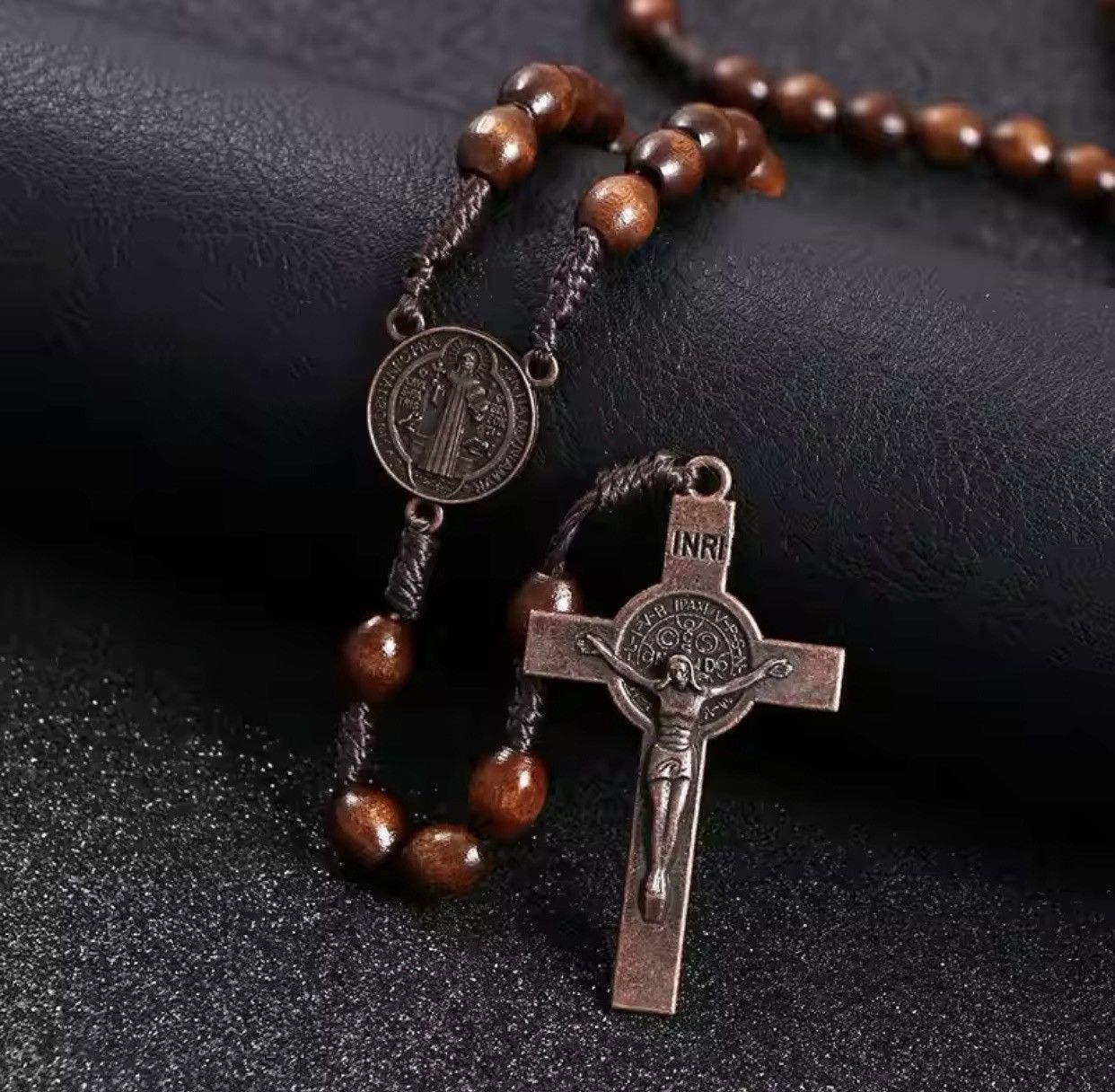 Jewelry Saint Benedict Rosary Necklace Chain Catholic Church Jesus Size ONE SIZE - 1 Thumbnail