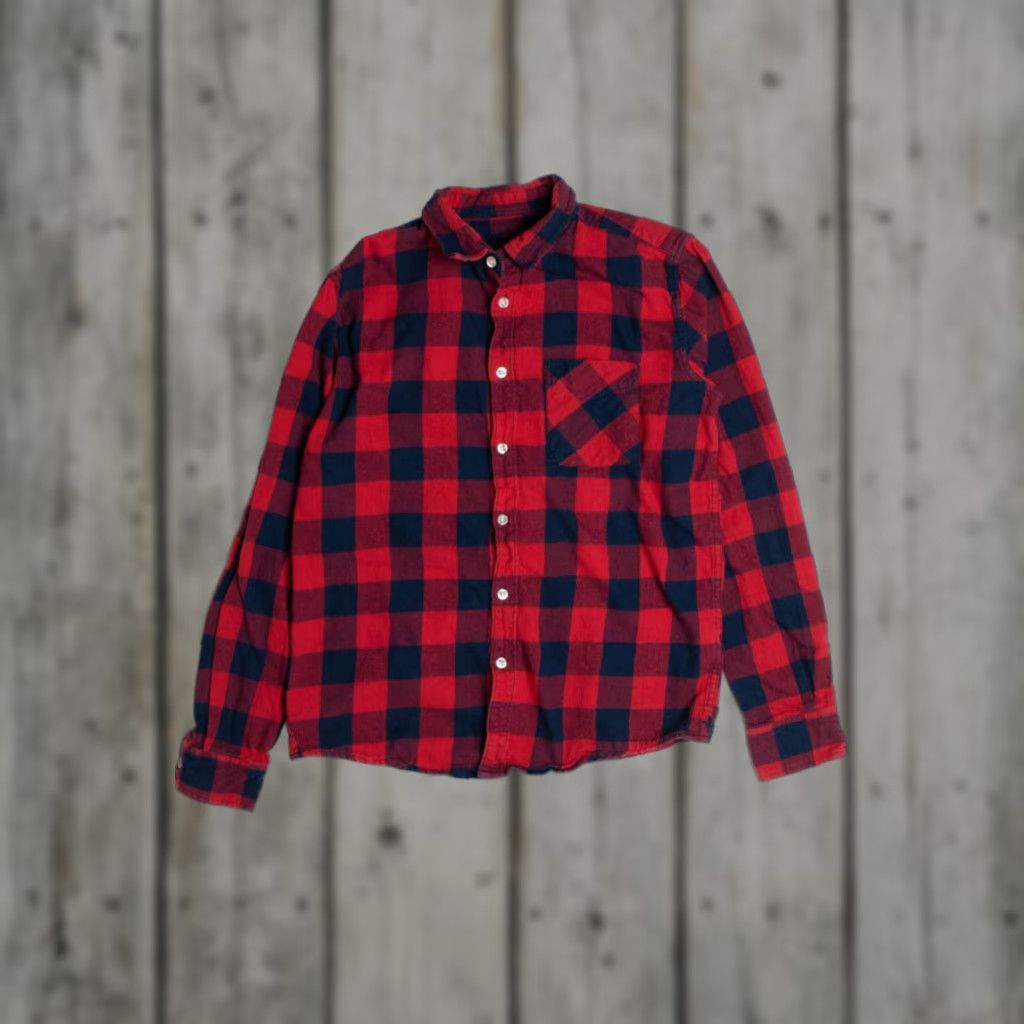 Etro VINTAGE 157 Red Flannel Shirt Medium Retro Plaid Long Sleeve Shirt Mens Size US M / EU 48-50 / 2 - 1 Thumbnail