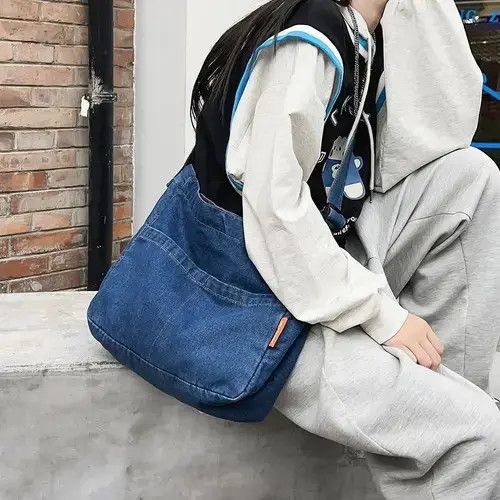 Japanese Brand Denim Shoulder Bag Size ONE SIZE - 3 Thumbnail