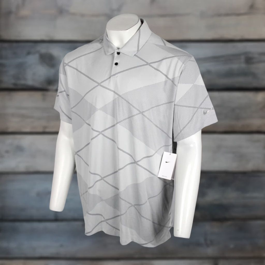 Nike Nike Men's Vapor Jacquard Polo Short Sleeve Shirt 2XL Gray Blemish Size US XXL / EU 58 / 5 - 1 Thumbnail
