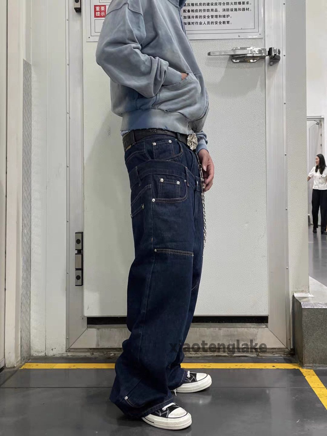 Jean xz vintage double waist loose baggy carpenter cargo jeans Size US 30 / EU 46 - 4 Thumbnail