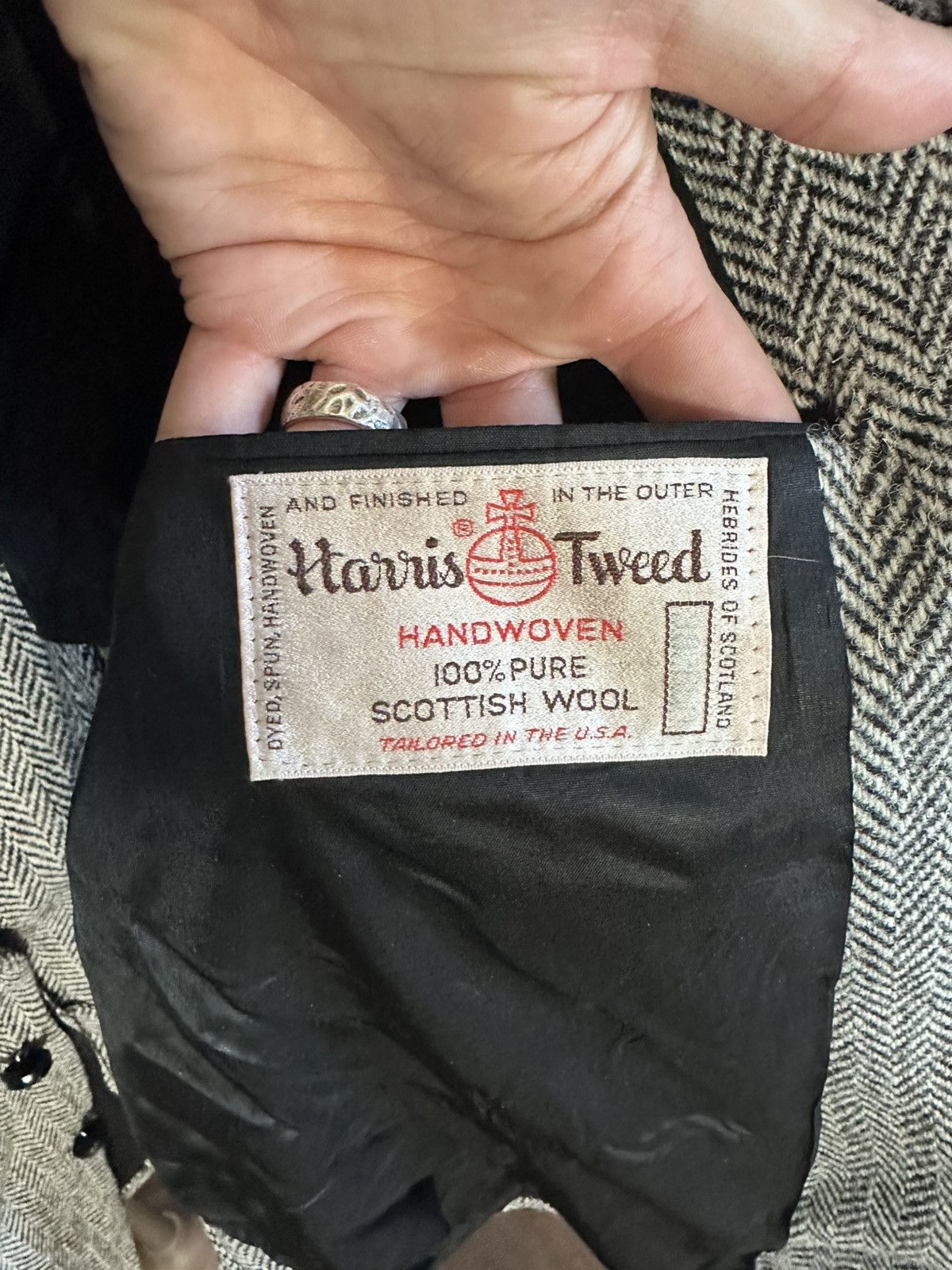 Harris Tweed HARRIS TWEED vintage herringbone wool jacket Size 40L - 9 Thumbnail