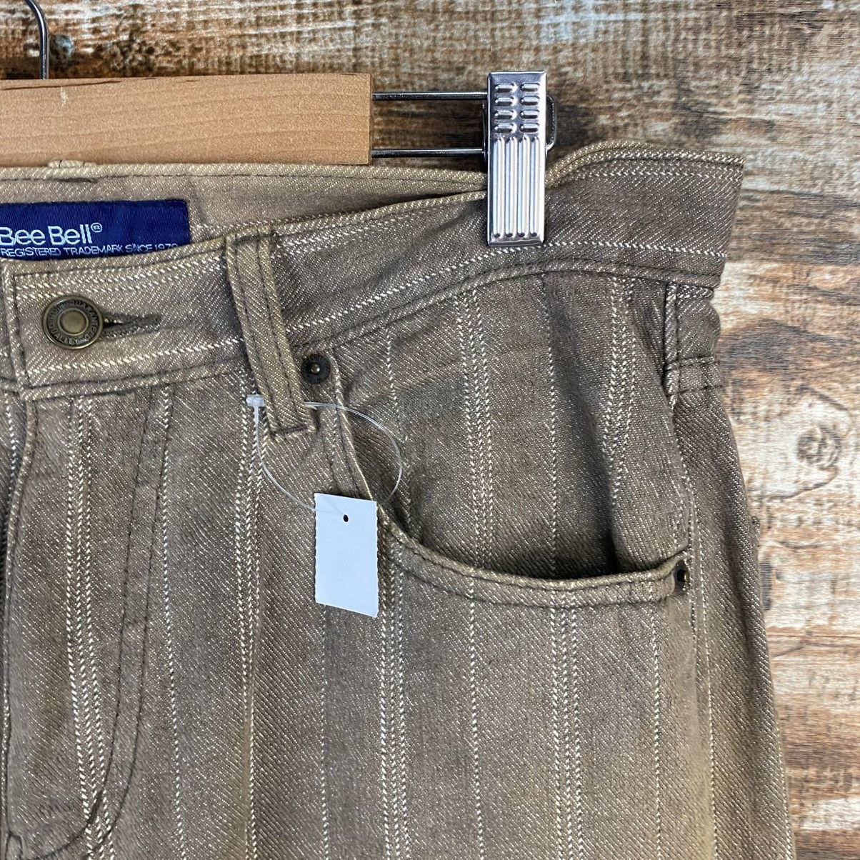 Japanese Brand DL Bee Bell Beige stripe cargo Casual Pants #C975 Size US 30 / EU 46 - 8 Thumbnail