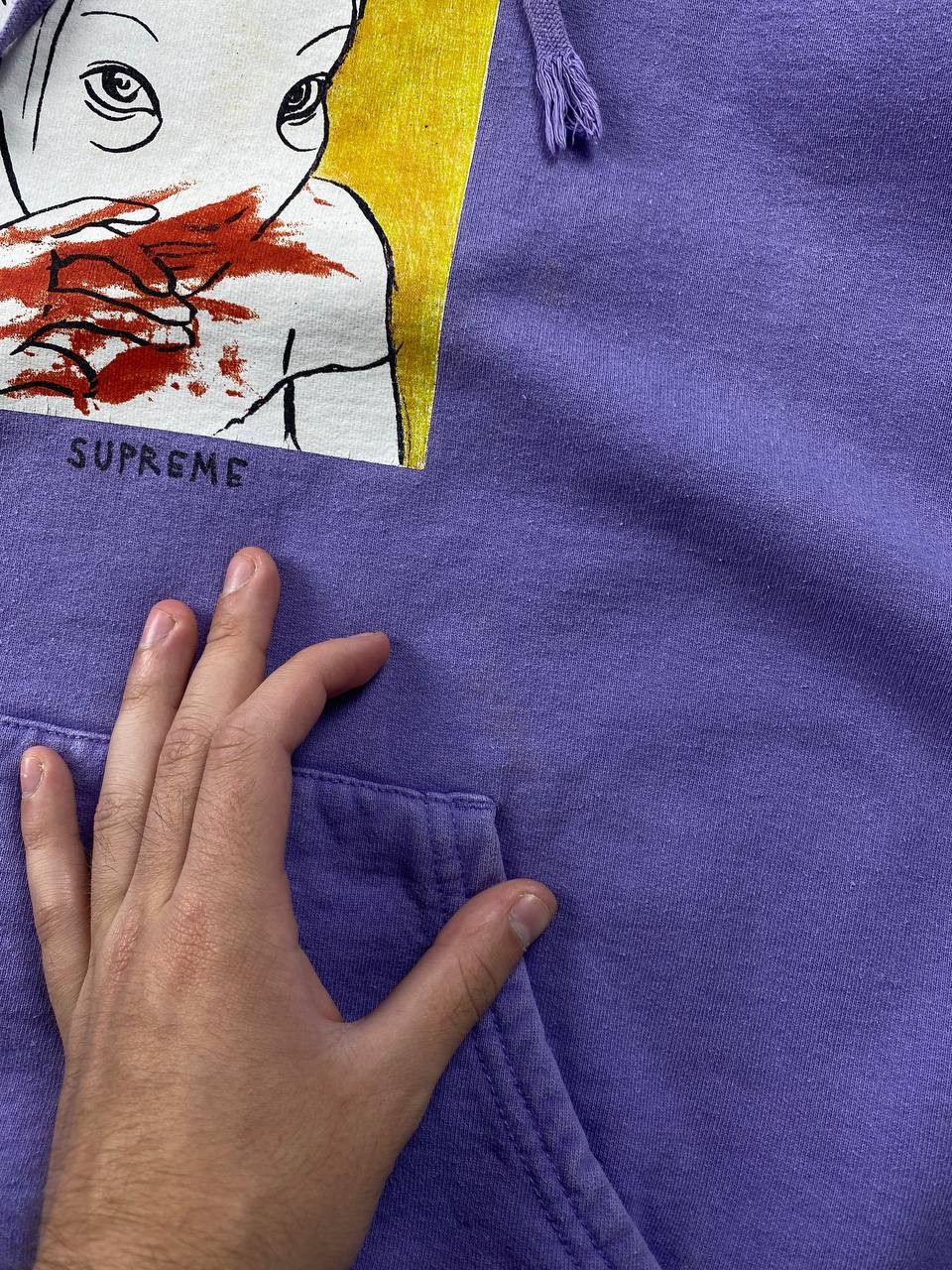 Supreme Supreme Nose Bleed Hoodie Big Logo Men Size M Purple Size US M / EU 48-50 / 2 - 9 Thumbnail