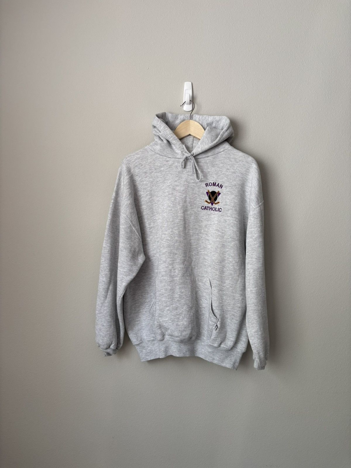 Russell Athletic 90s Russell Athletic Roman Catholic High School Hoodie Size US XL / EU 56 / 4 - 1 Thumbnail