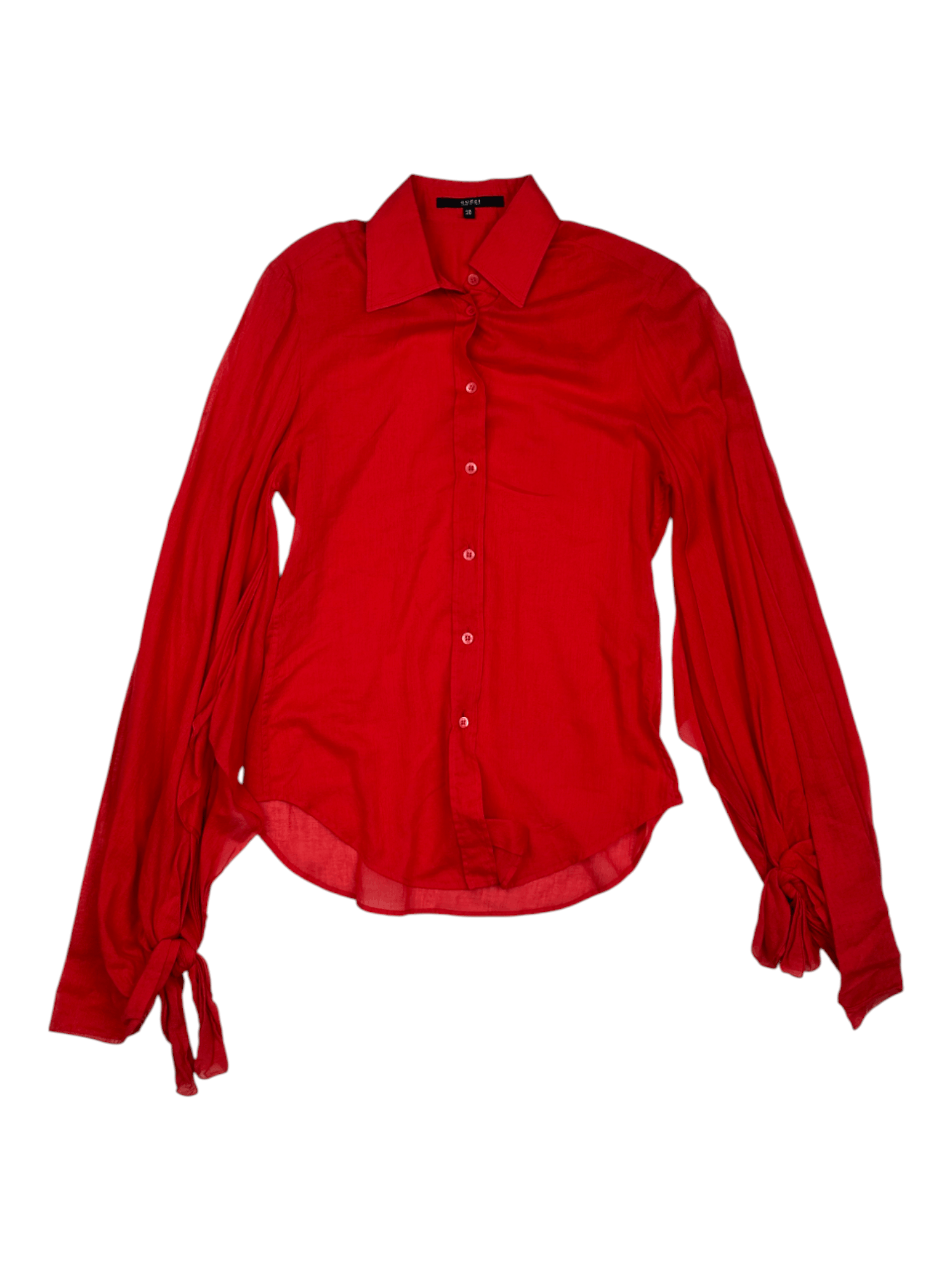 Gucci Red Blouse With Tied Sleeves