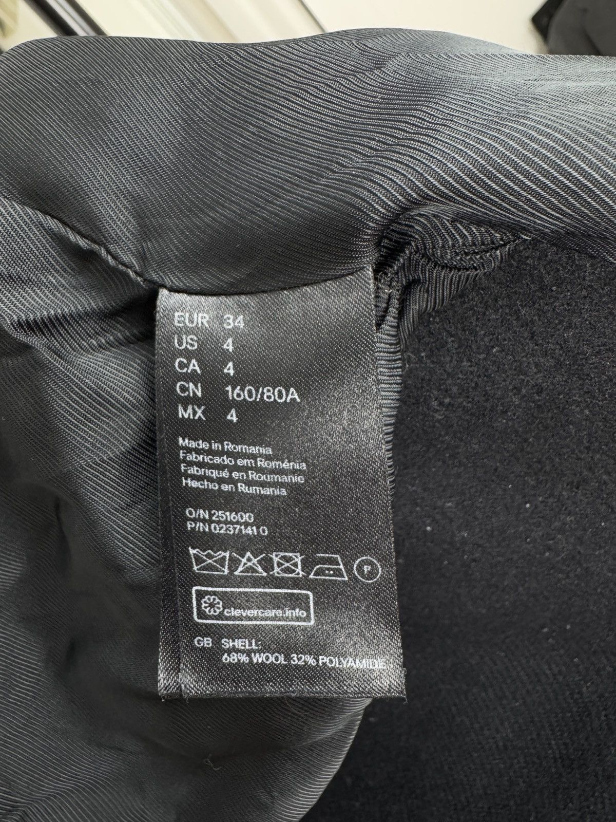 Alexander Wang × H&M Alexander Wang x H&M wool blend biker style oversized jacket Size S / US 4 / IT 40 - 13 Thumbnail