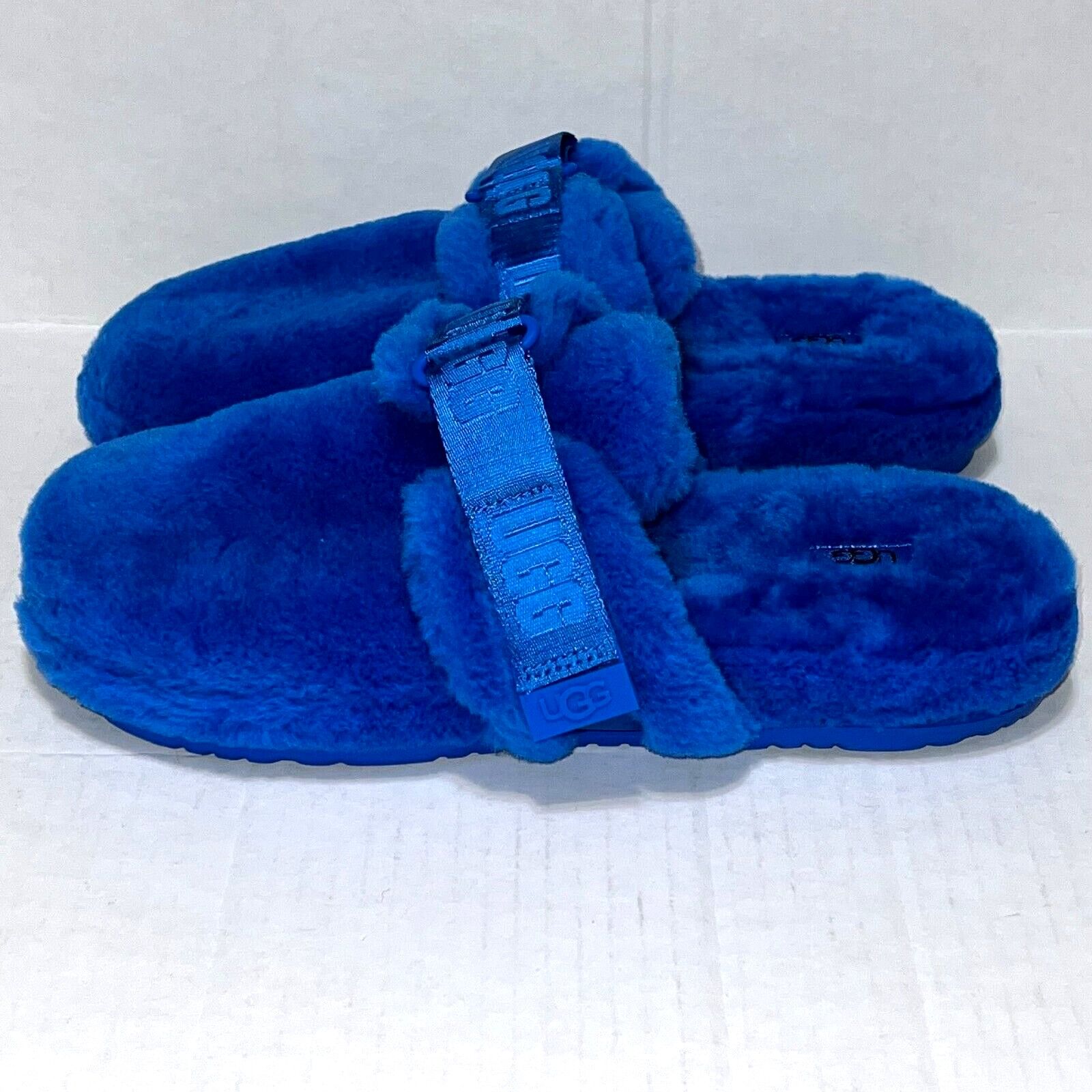 Ugg UGG PLUSH Men's Size 11 Fluff Slip On Lamb Fur Slippers Blue Size US 11 / EU 44 - 8 Thumbnail