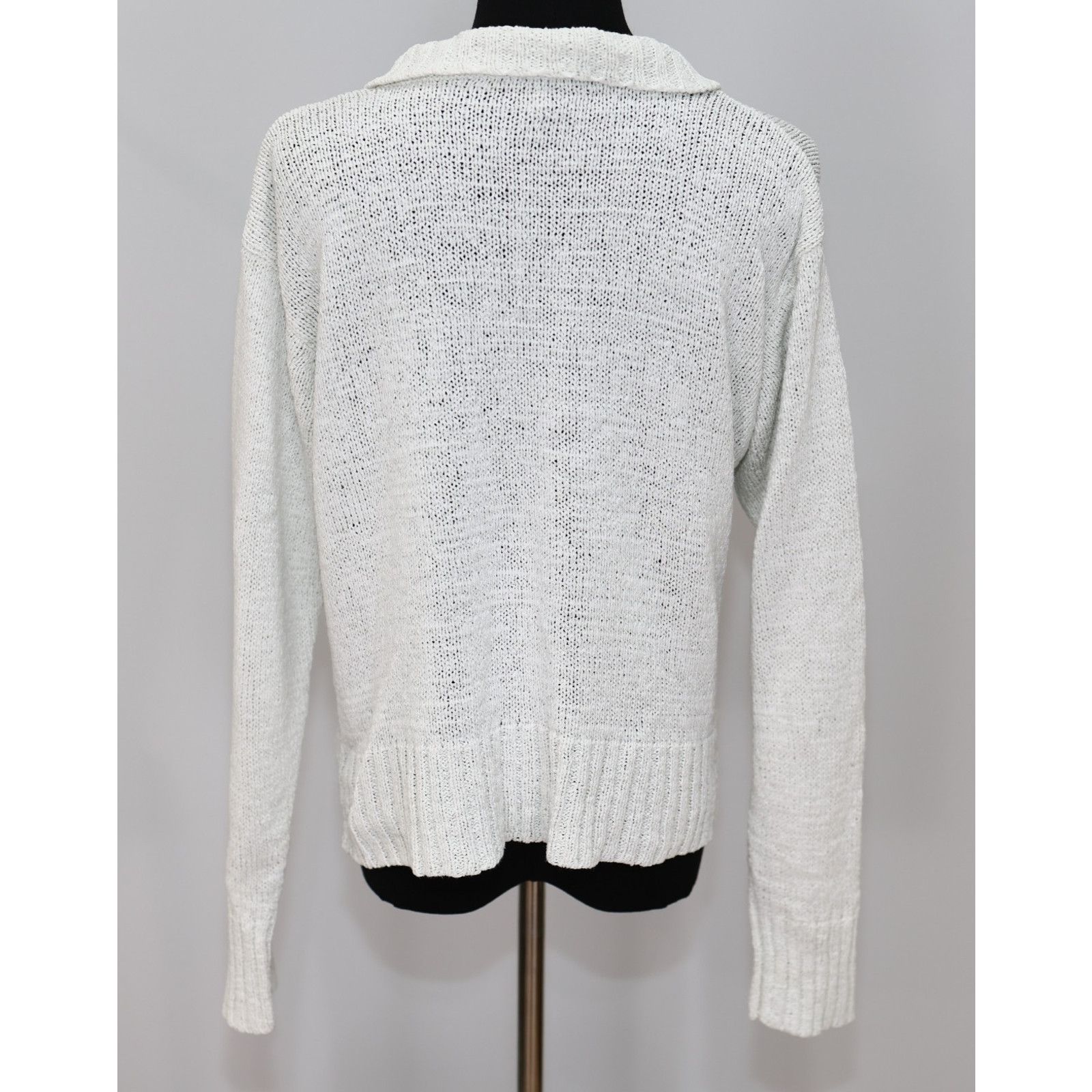 Eileen Fisher EILEEN FISHER White Collared Cardigan Sweater Size XS Size XS / US 0-2 / IT 36-38 - 4 Thumbnail