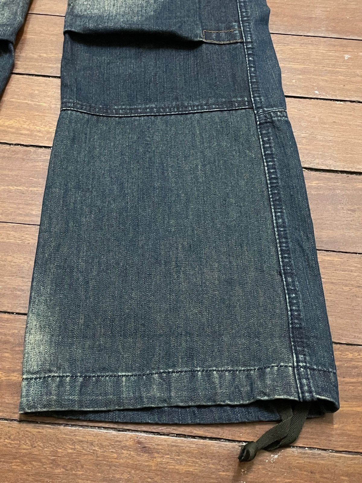 14th Addiction Rare Vintage Brand Ehaoxiang Tactical Flared Jeans 2000s Size US 28 / EU 44 - 6 Thumbnail