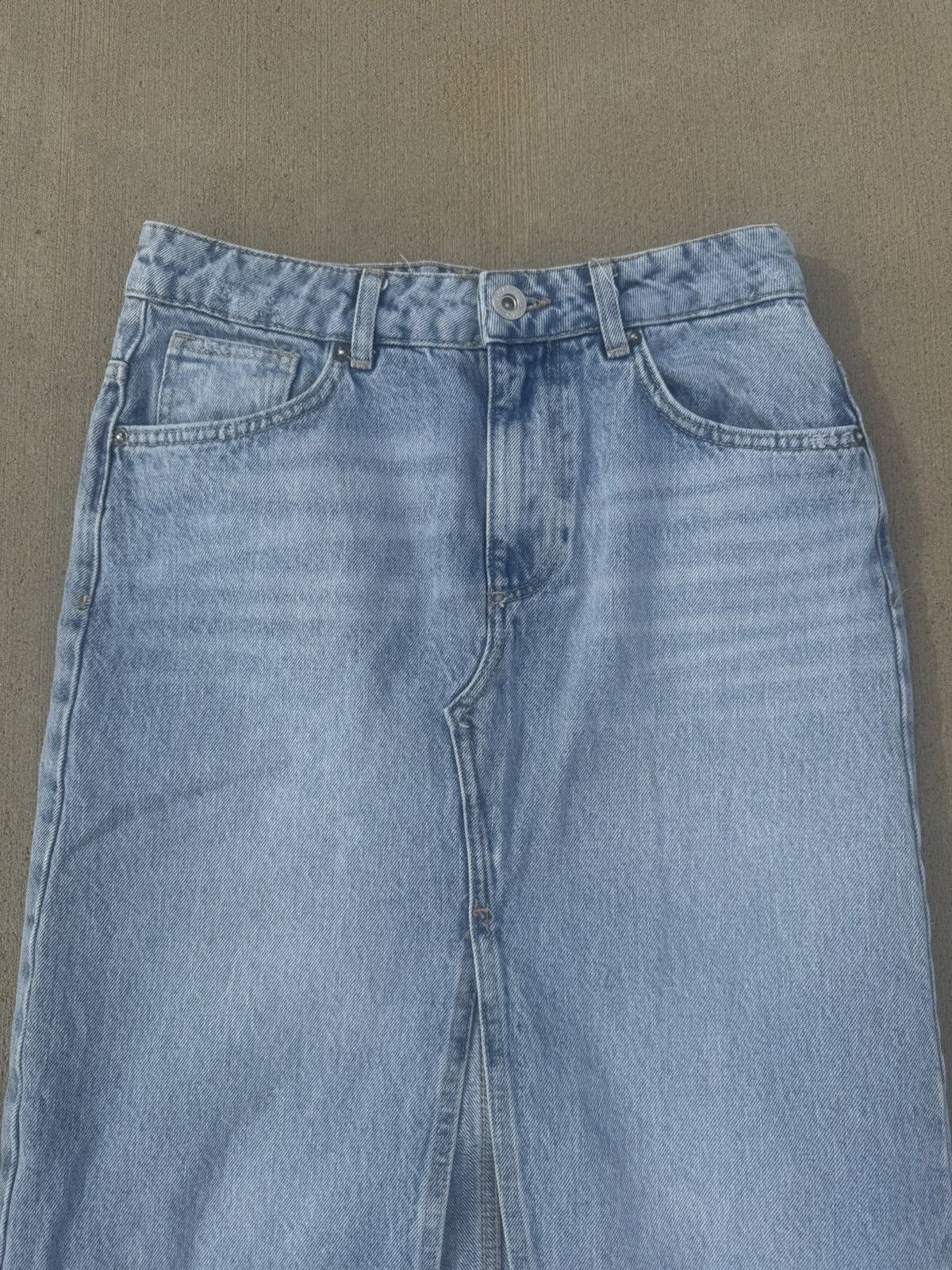 Pull & Bear Long Denim Skirt Size 26" / US 2 / IT 38 - 4 Thumbnail