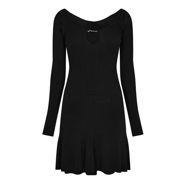 Jacquemus o1g2r1mq1024 Mini Dress in Black Size XS / US 0-2 / IT 36-38 - 1 Thumbnail