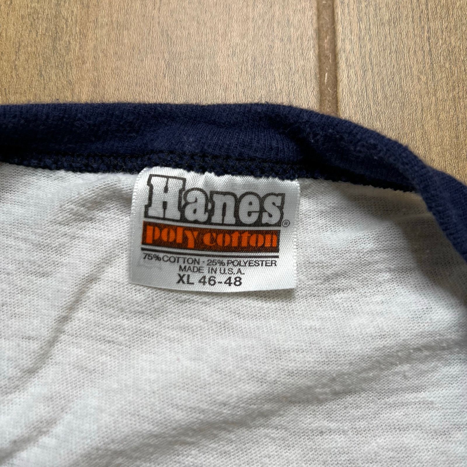 Hanes Vintage LAPD Ringer T Shirt 70s 80s Police Hanes Tee USA XL Size US XL / EU 56 / 4 - 3 Thumbnail