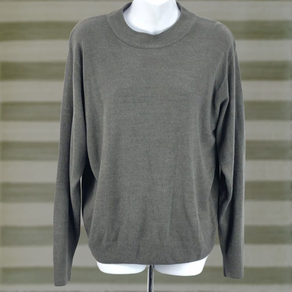 Vintage Sag Harbor Soft Knit Sweater M Gray MockNeck LongSleeve Pullover Cottage Coastal Size M / US 6-8 / IT 42-44 - 1 Thumbnail