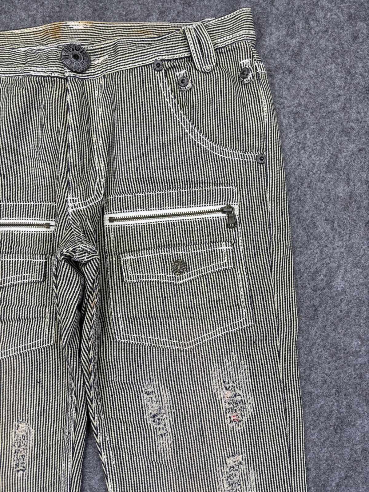 Seditionaries 💥Flare💥Risot Hickory Boro Distressed Multipocket Pant F719 Size US 31 - 5 Thumbnail
