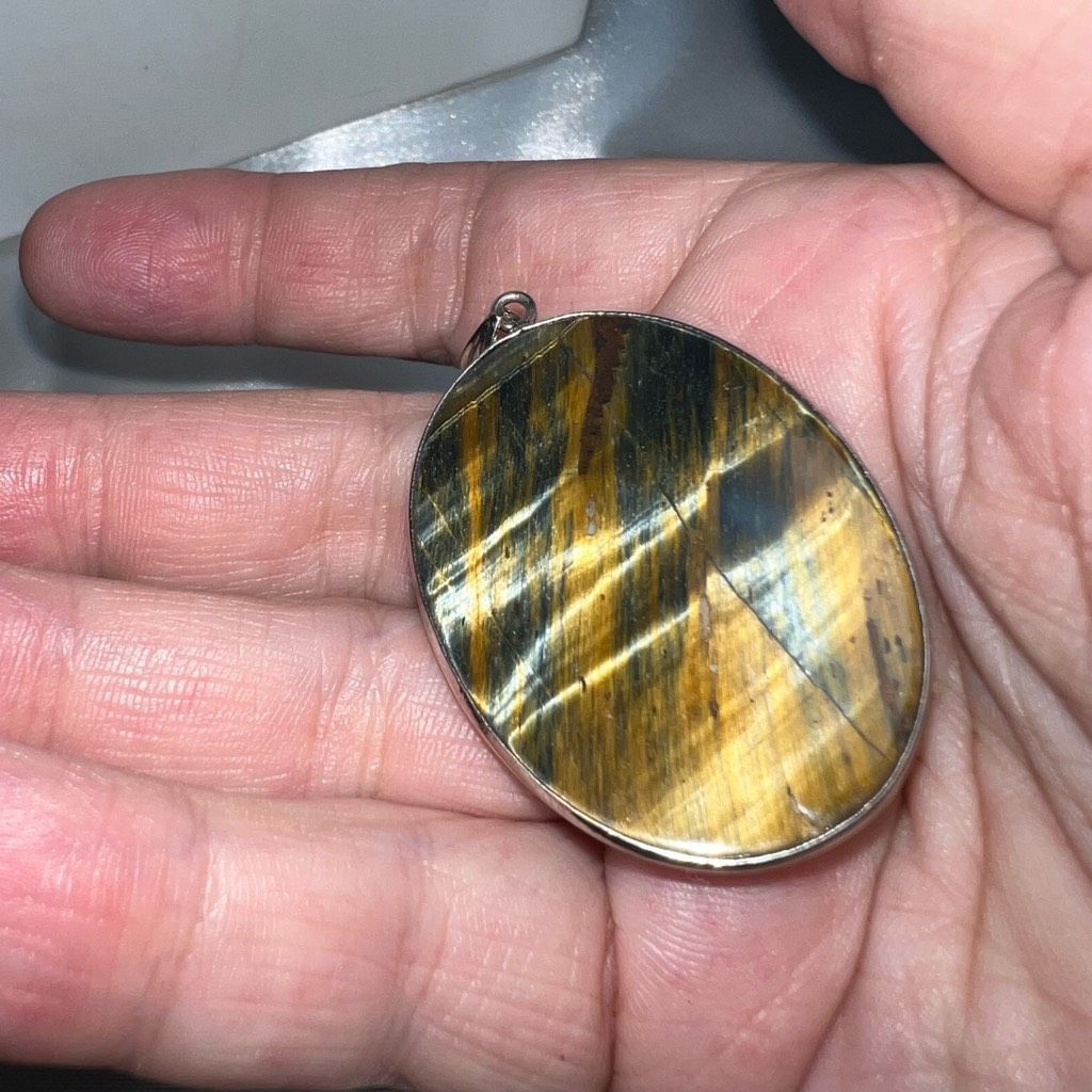 Vintage Set of Two Vintage Tiger Eye Pendants Size ONE SIZE - 6 Thumbnail