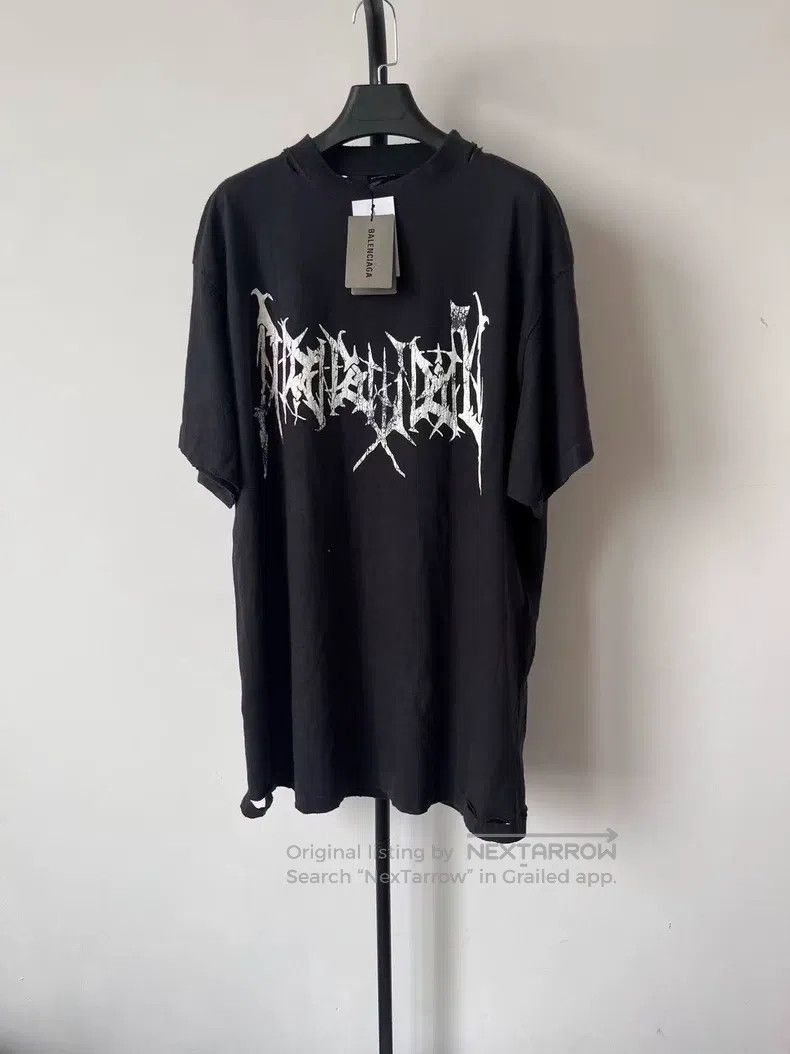 Balenciaga Balenciaga Letter Printed Short Sleeve Crew Neck T-Shirt, Size US S / EU 44-46 / 1 - 1 Thumbnail