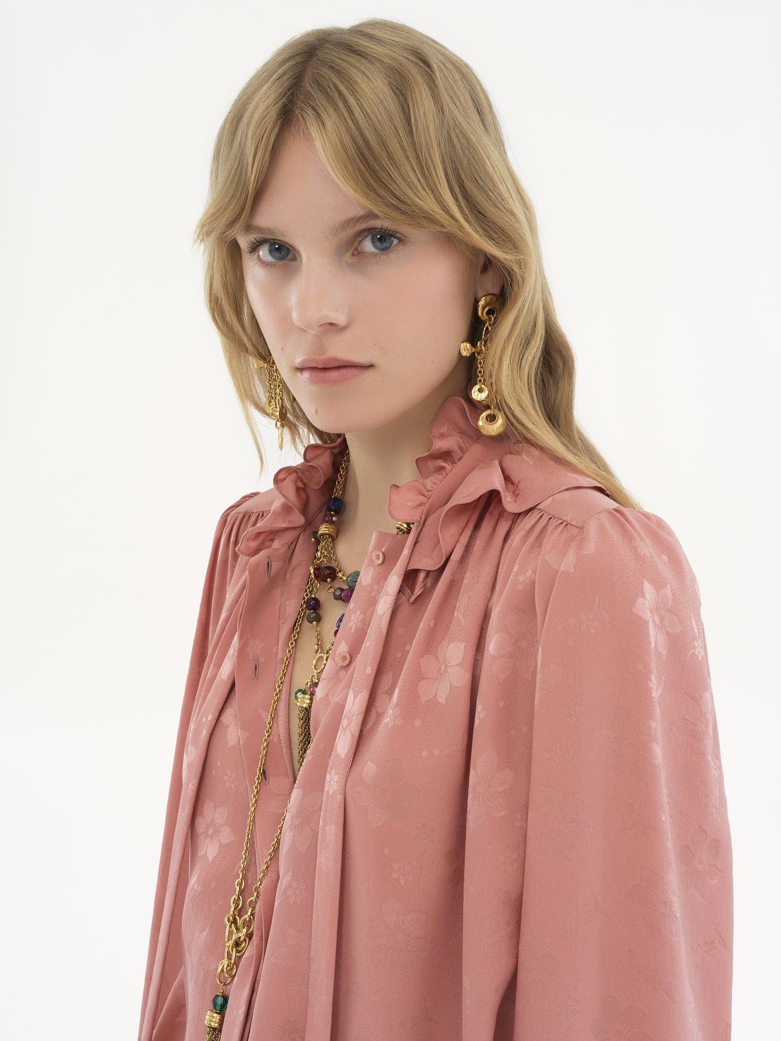 Chloe o1loc1c11125 Fluid Top Blouse in Wilde Pink Size S / US 4 / IT 40 - 5 Thumbnail