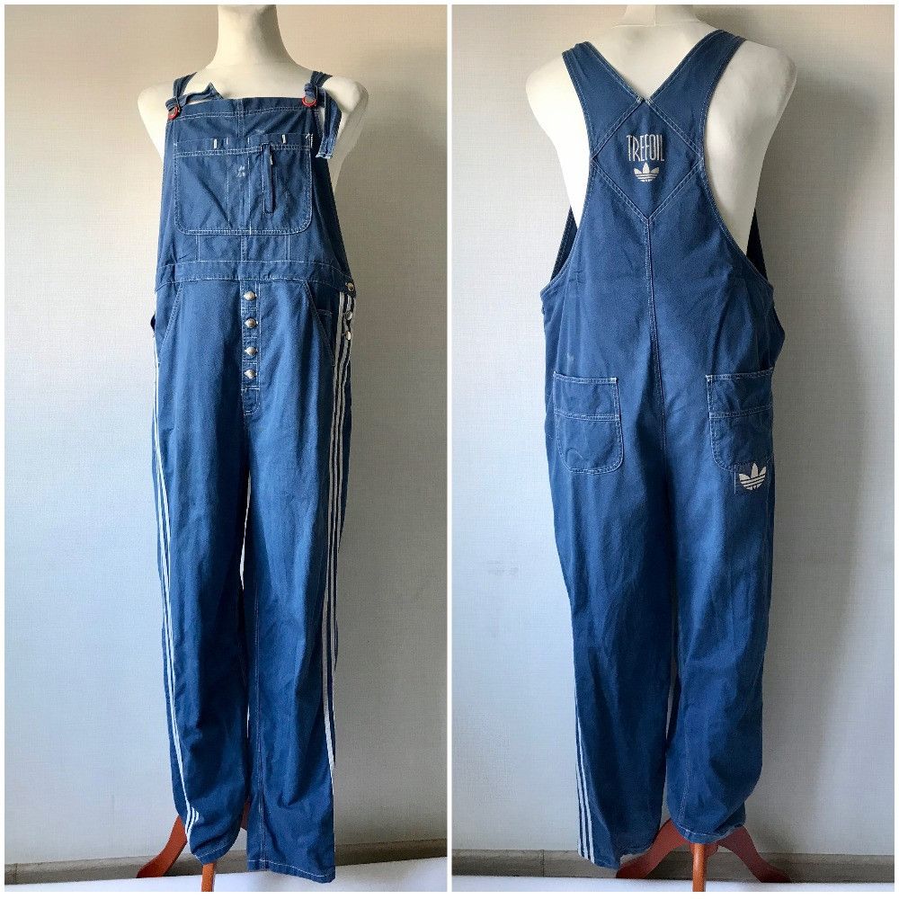 Adidas RARE Vintage Adidas Overall Denim Trefoil Size US 32 / EU 48 - 1 Thumbnail