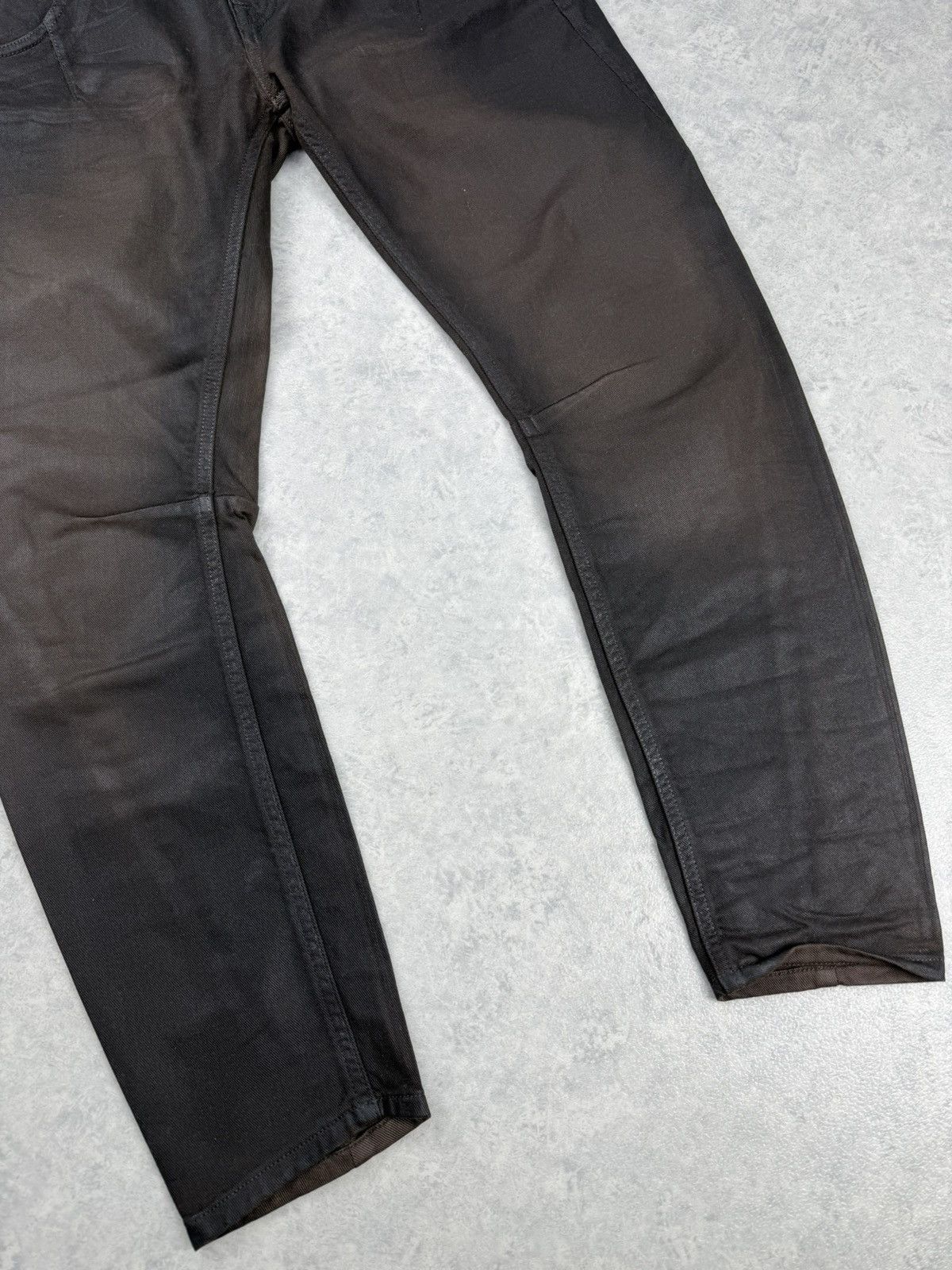 Diesel Black Gold Diesel Black Gold Type 147 Waxed Biker Jeans Unisex Size 28 Size US 28 / EU 44 - 2 Thumbnail
